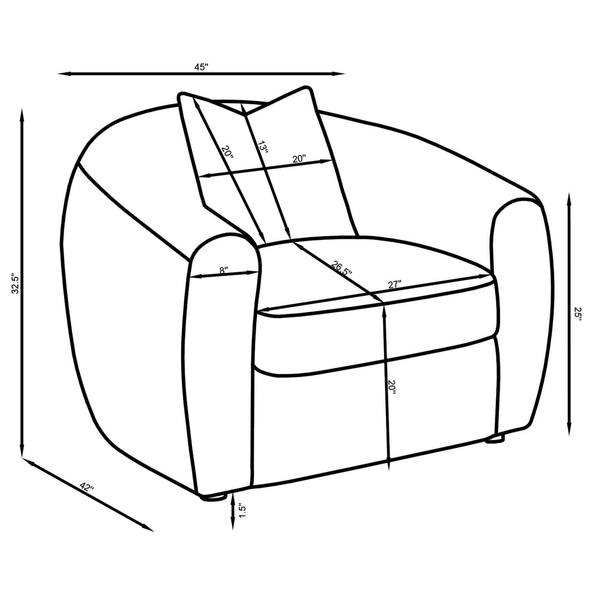 Isabella Upholstered Tight Back Chair White 509873