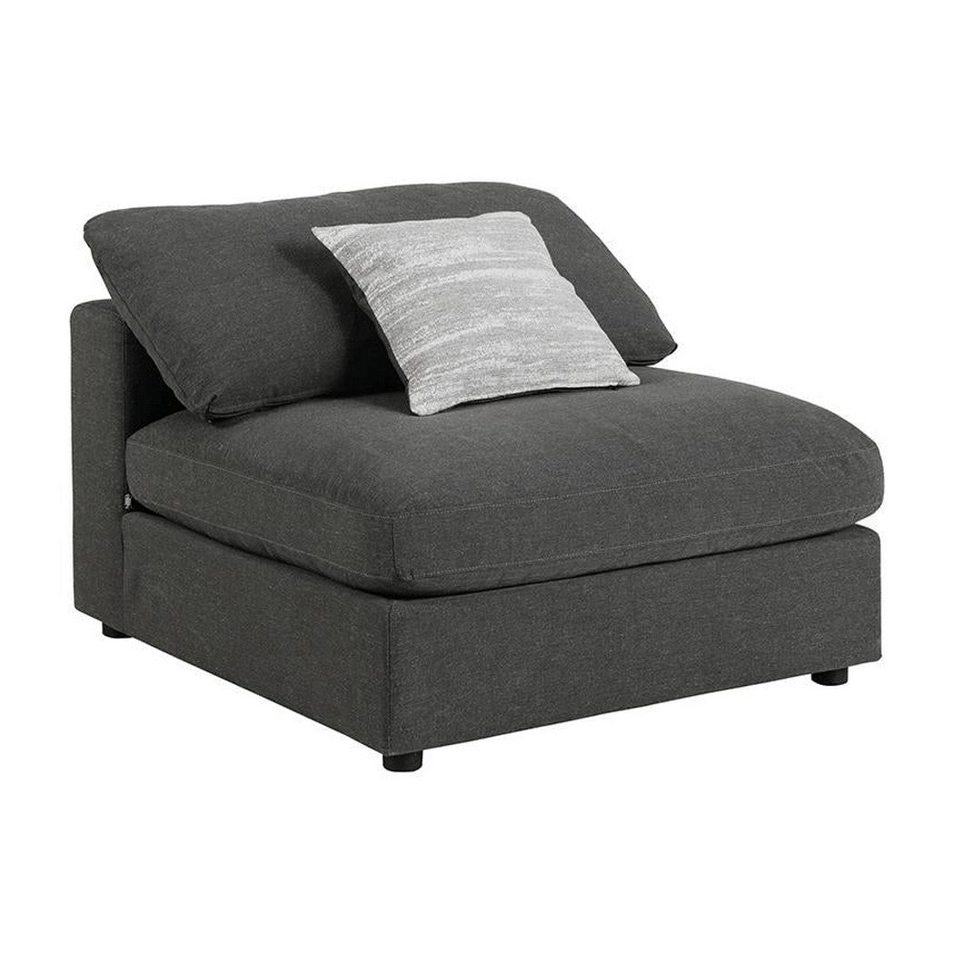 Serene 4-piece Upholstered Modular Sectional Charcoal 551324-SETA