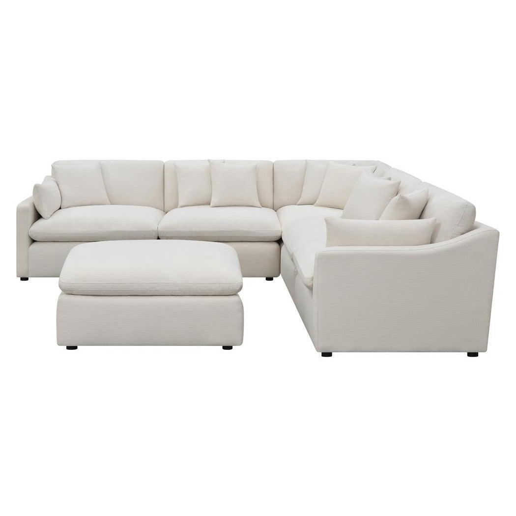 Hobson 6-piece Reversible Cushion Modular Sectional Off-White 551451-SET