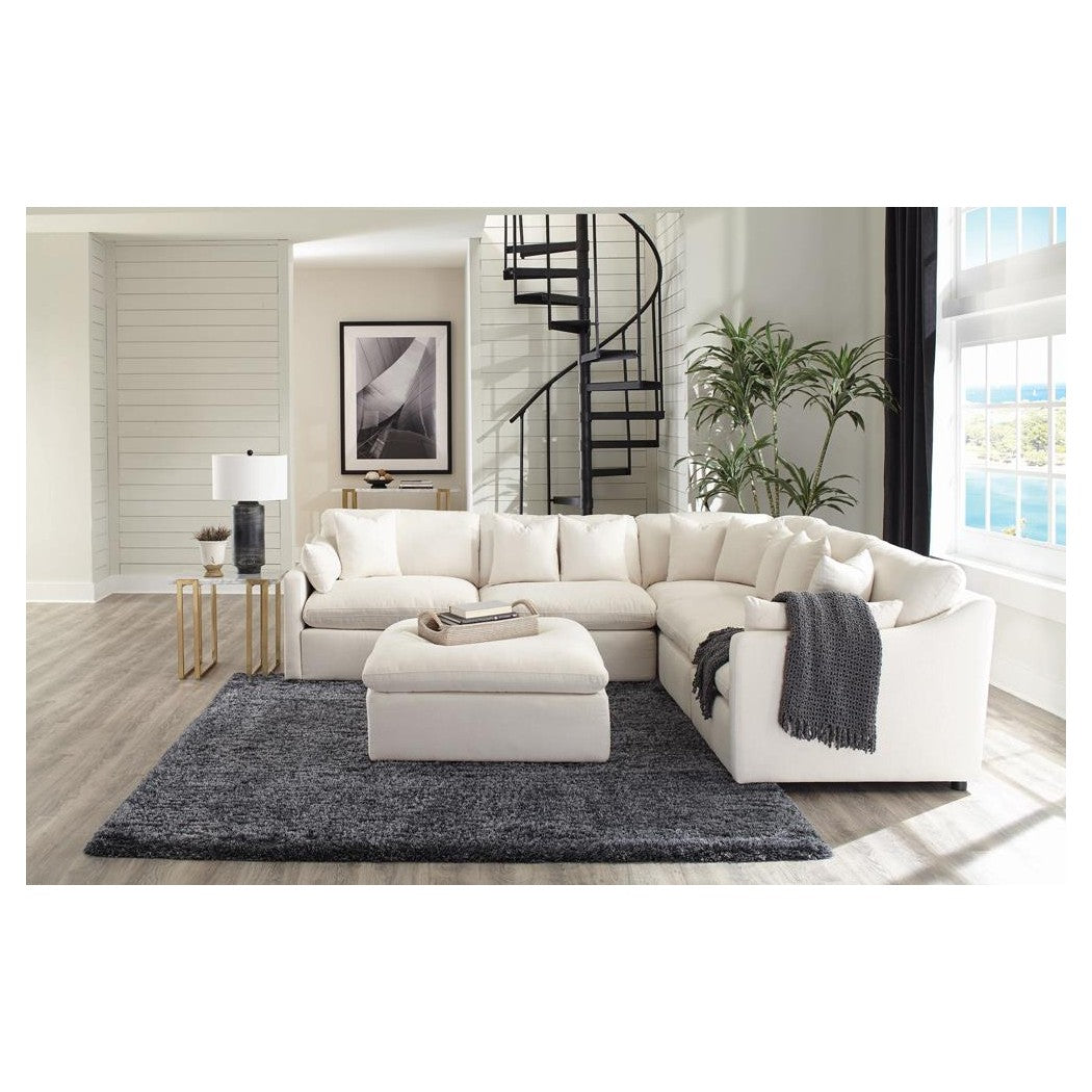 Hobson 6-piece Reversible Cushion Modular Sectional Off-White 551451-SET