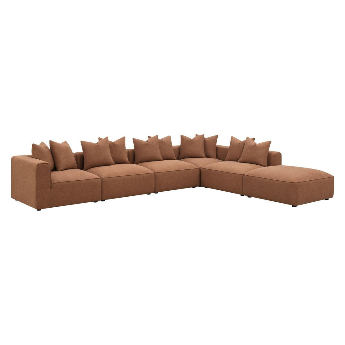 Jennifer 6-piece Upholstered Modular Sectional Terracotta 551591-SET