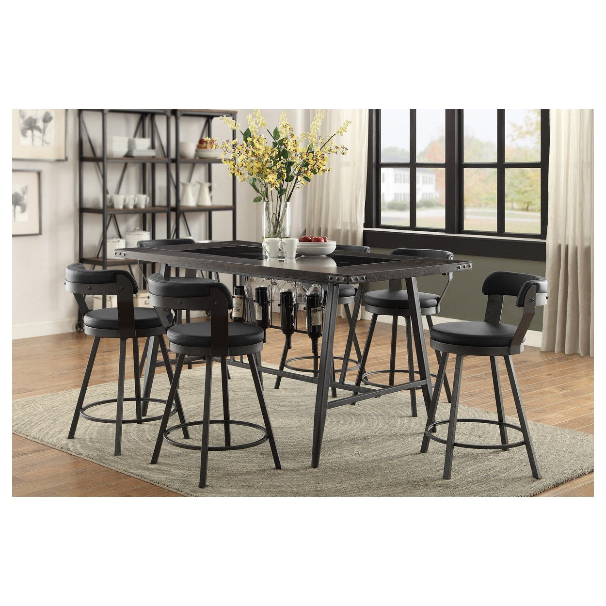 CNTR HGHT CHR, BLK PU 5566-24BK