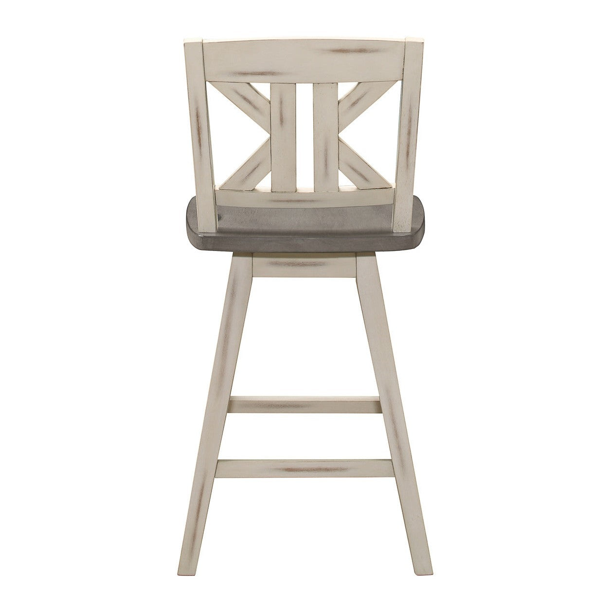 SWIVEL CNTR HGHT CHR, SOLID WOOD,WHITE 5602-24WTS1