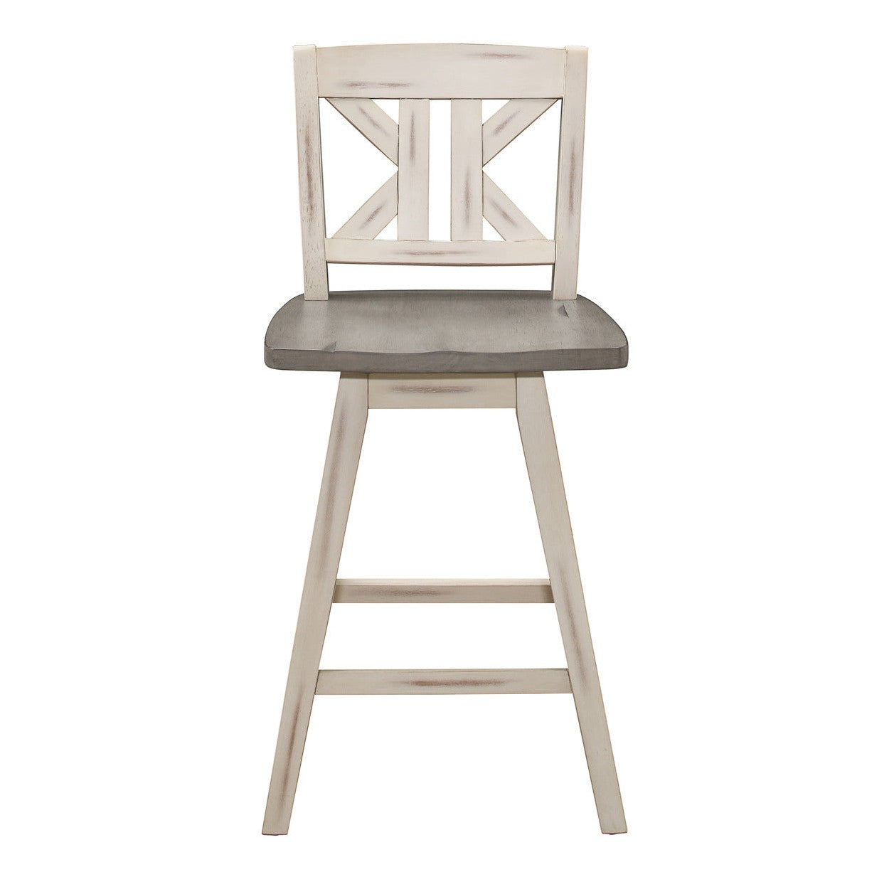 SWIVEL CNTR HGHT CHR, SOLID WOOD,WHITE 5602-24WTS1