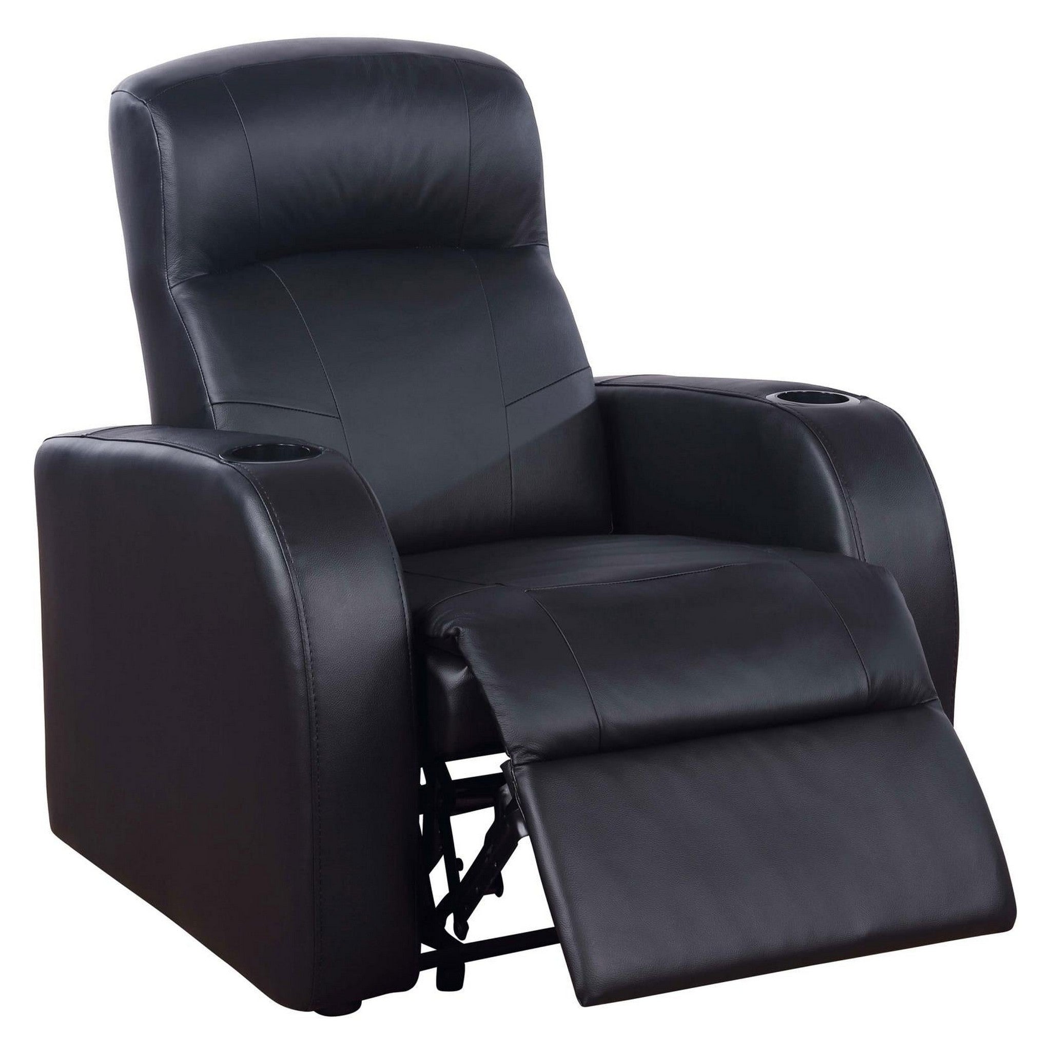 Cyrus Home Theater Upholstered Recliner Black 600001