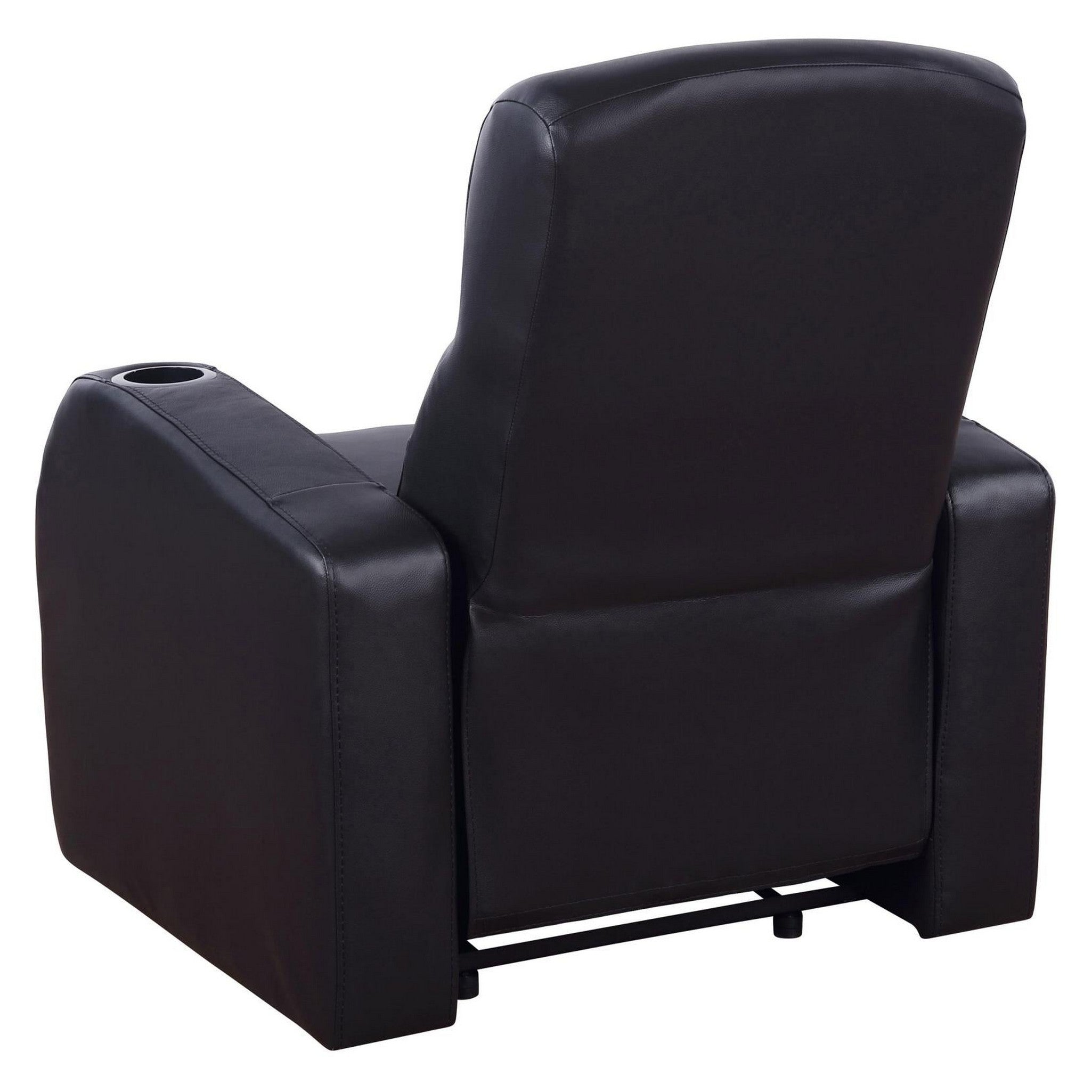 Cyrus Home Theater Upholstered Recliner Black 600001