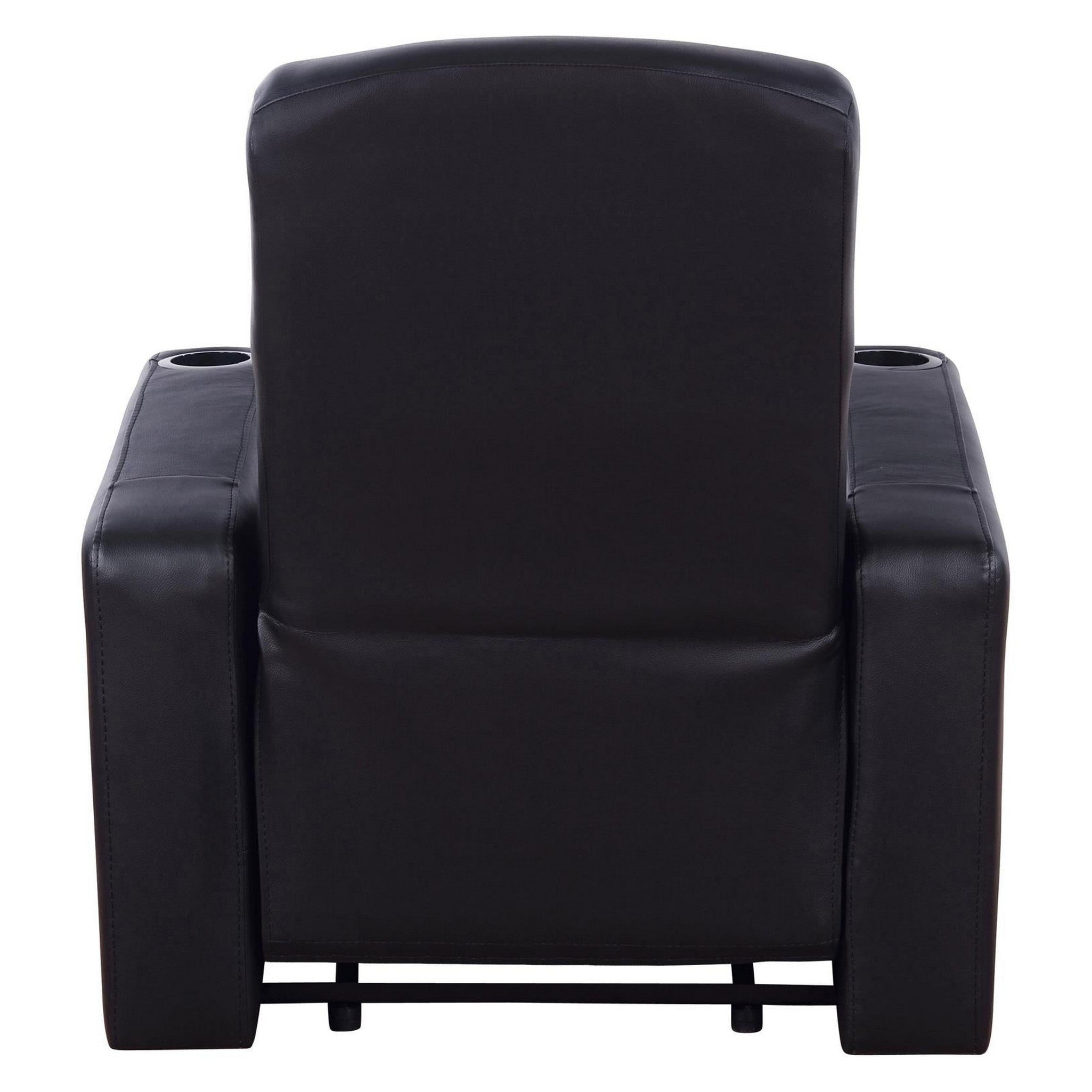 Cyrus Home Theater Upholstered Recliner Black 600001
