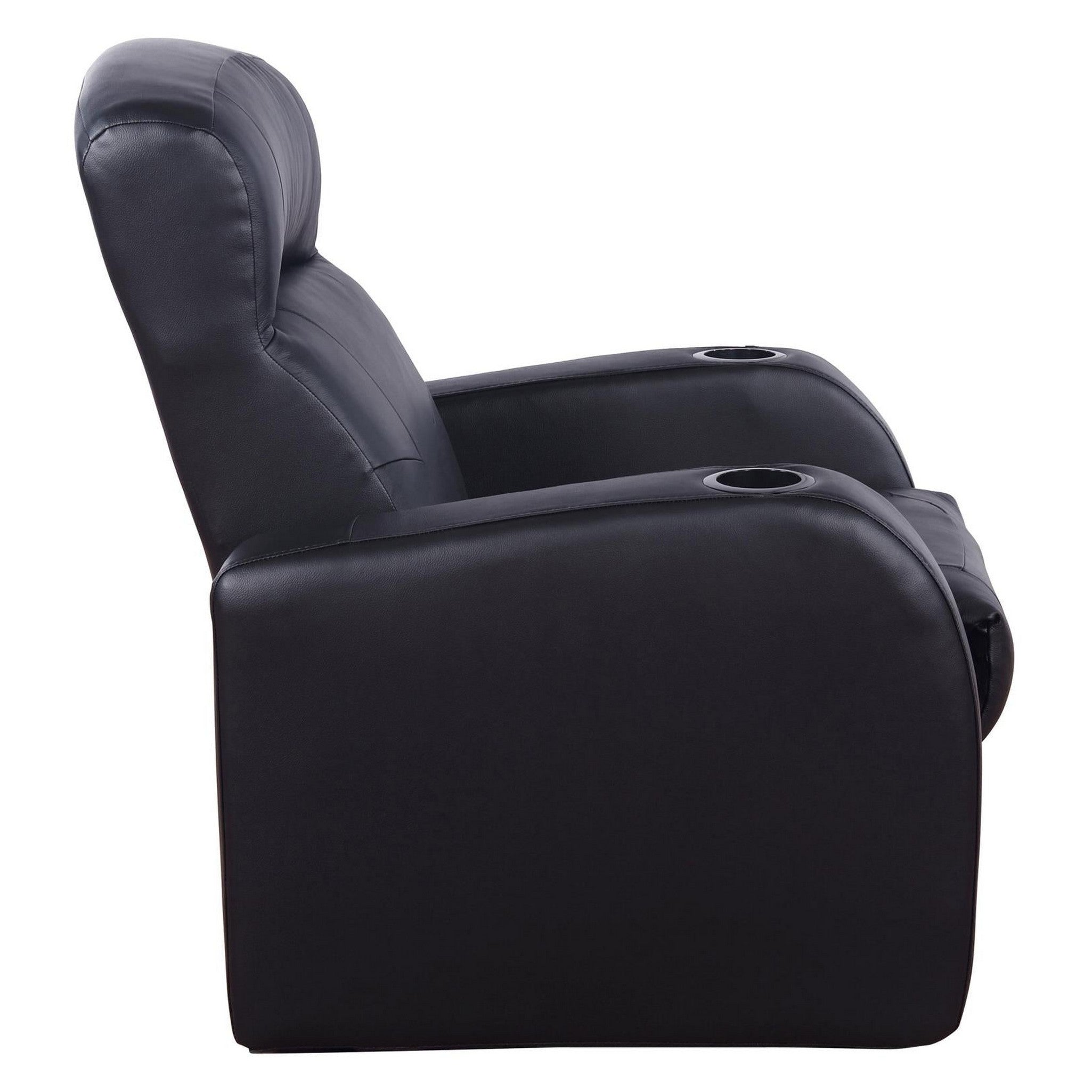 Cyrus Home Theater Upholstered Recliner Black 600001