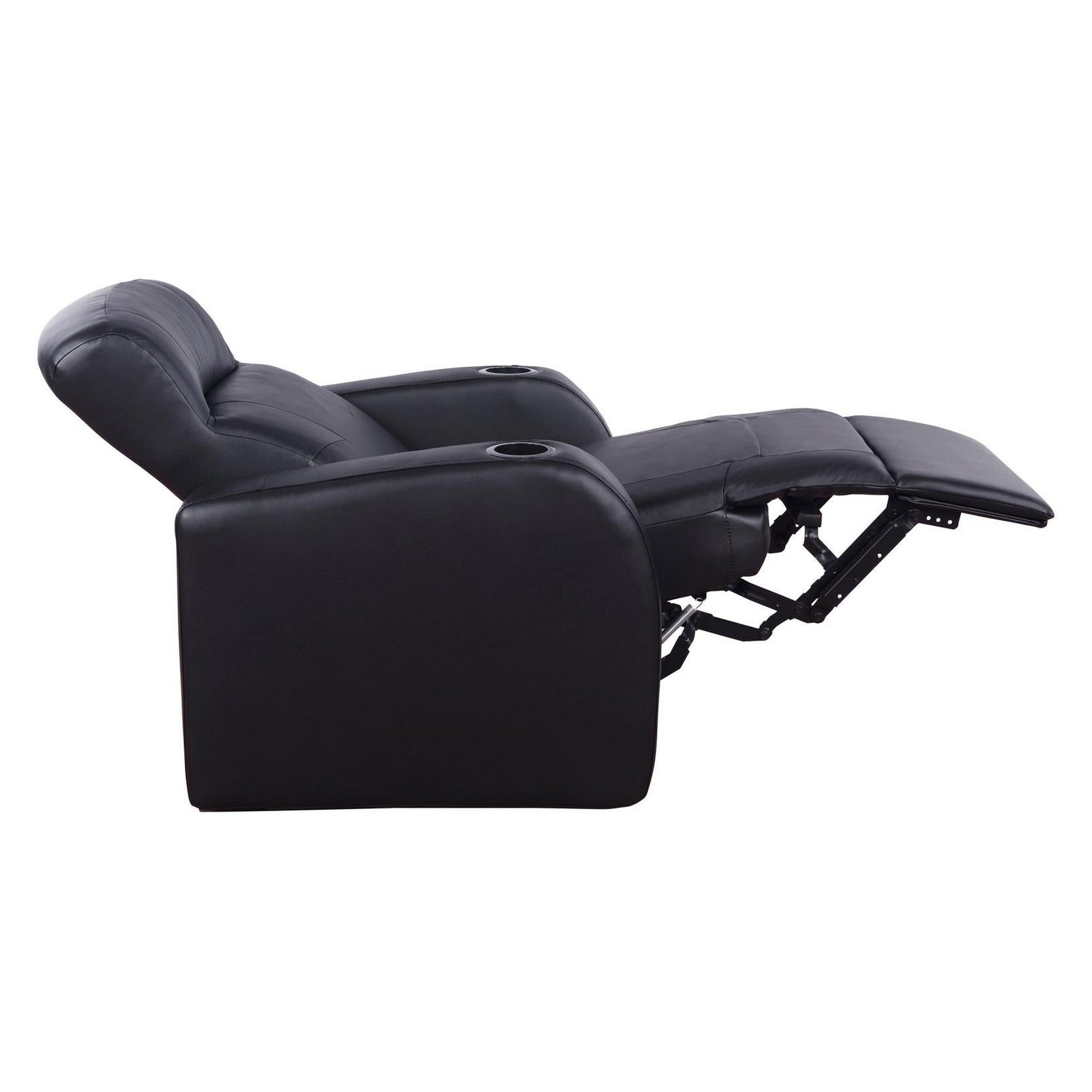 Cyrus Home Theater Upholstered Recliner Black 600001