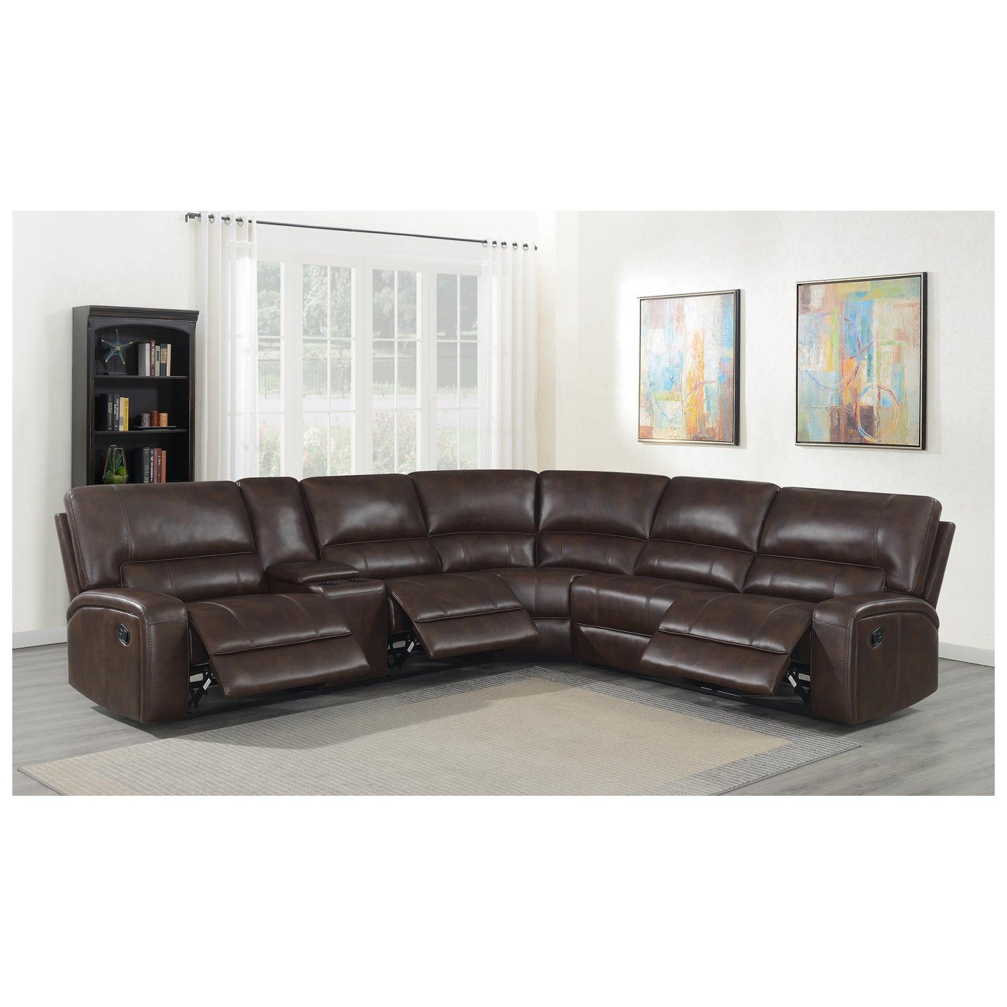 Brunson 3-piece Upholstered Motion Sectional Brown 600440