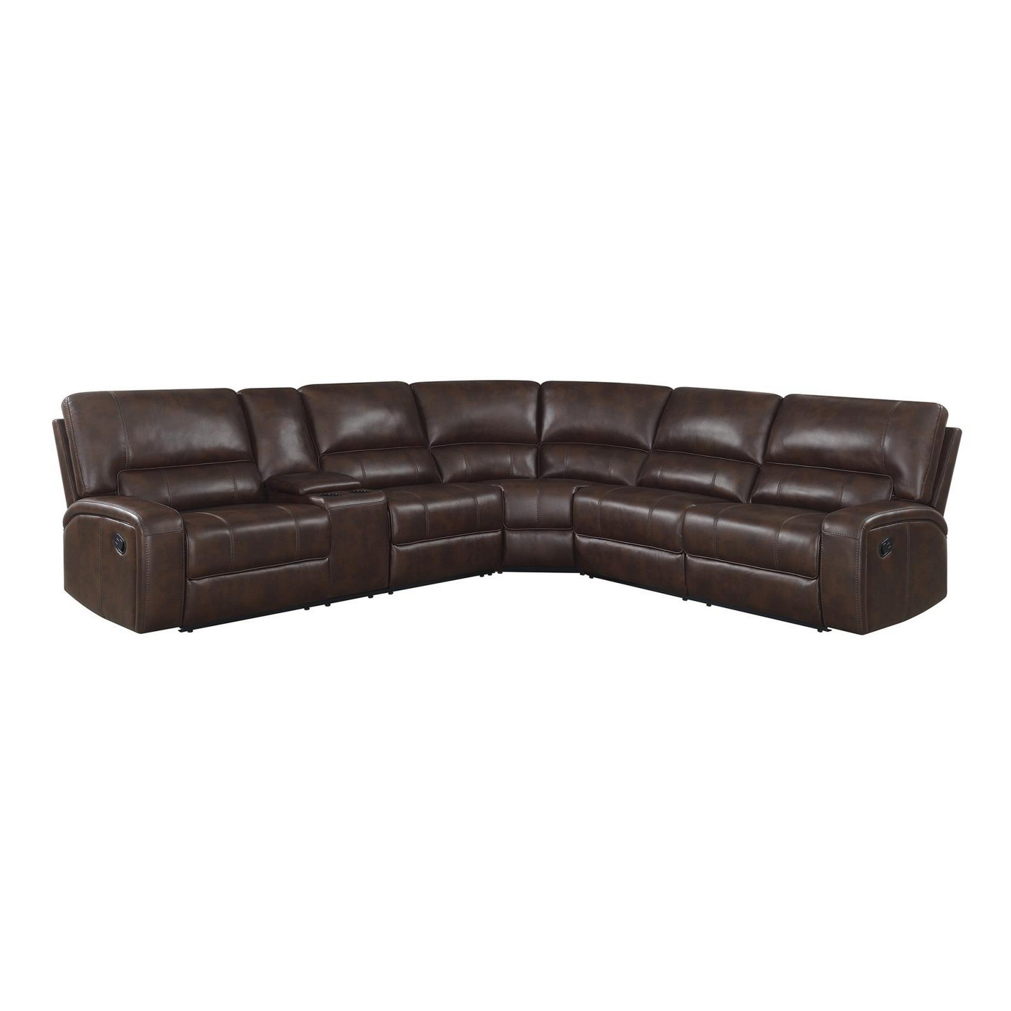 Brunson 3-piece Upholstered Motion Sectional Brown 600440