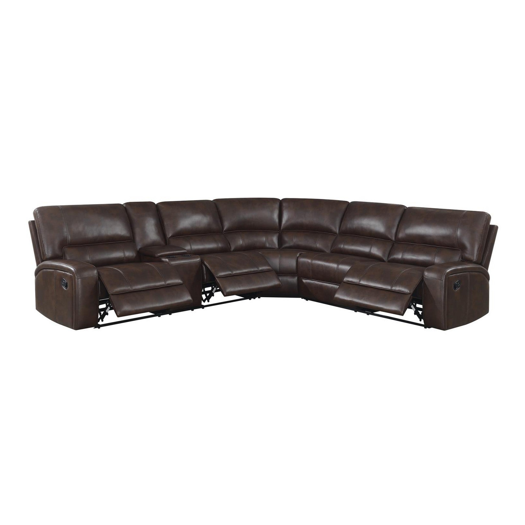 Brunson 3-piece Upholstered Motion Sectional Brown 600440