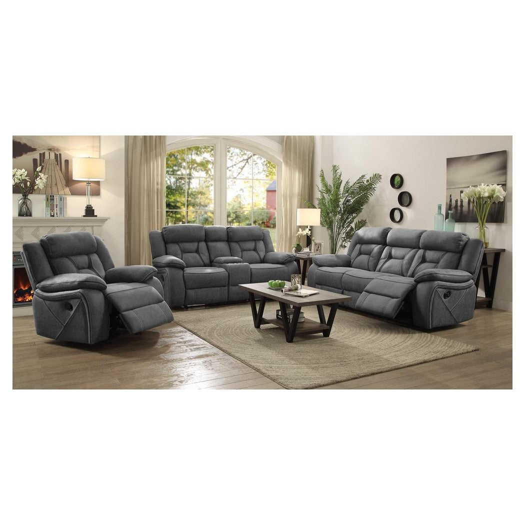 Higgins Overstuffed Upholstered Glider Recliner Grey 602263