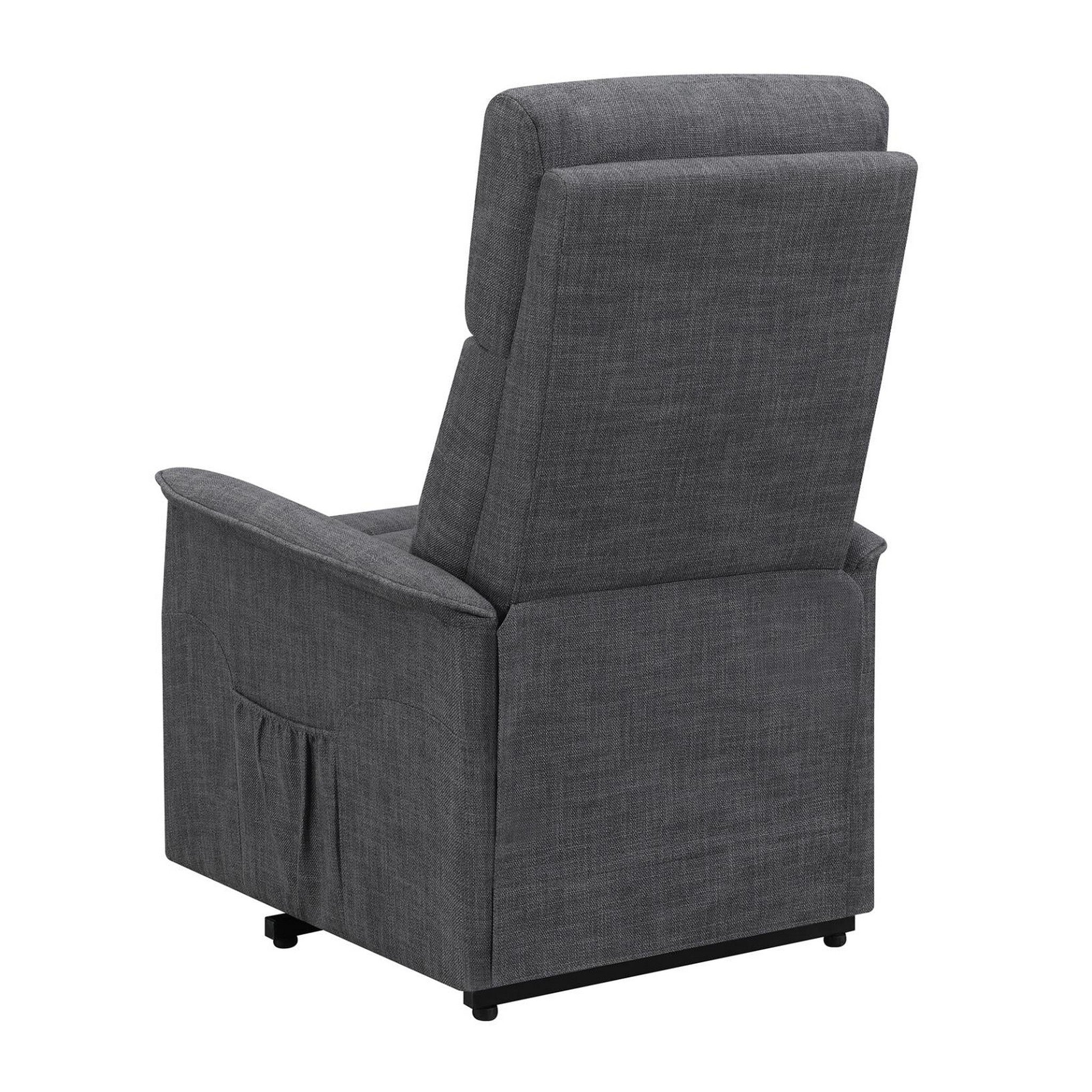 Herrera Power Lift Recliner with Wired Remote Charcoal 609406P