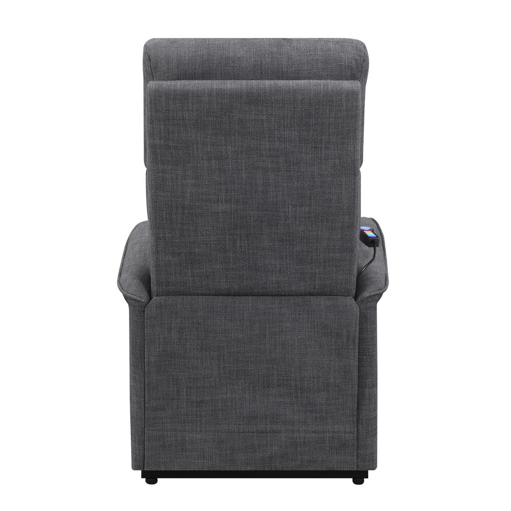 Herrera Power Lift Recliner with Wired Remote Charcoal 609406P