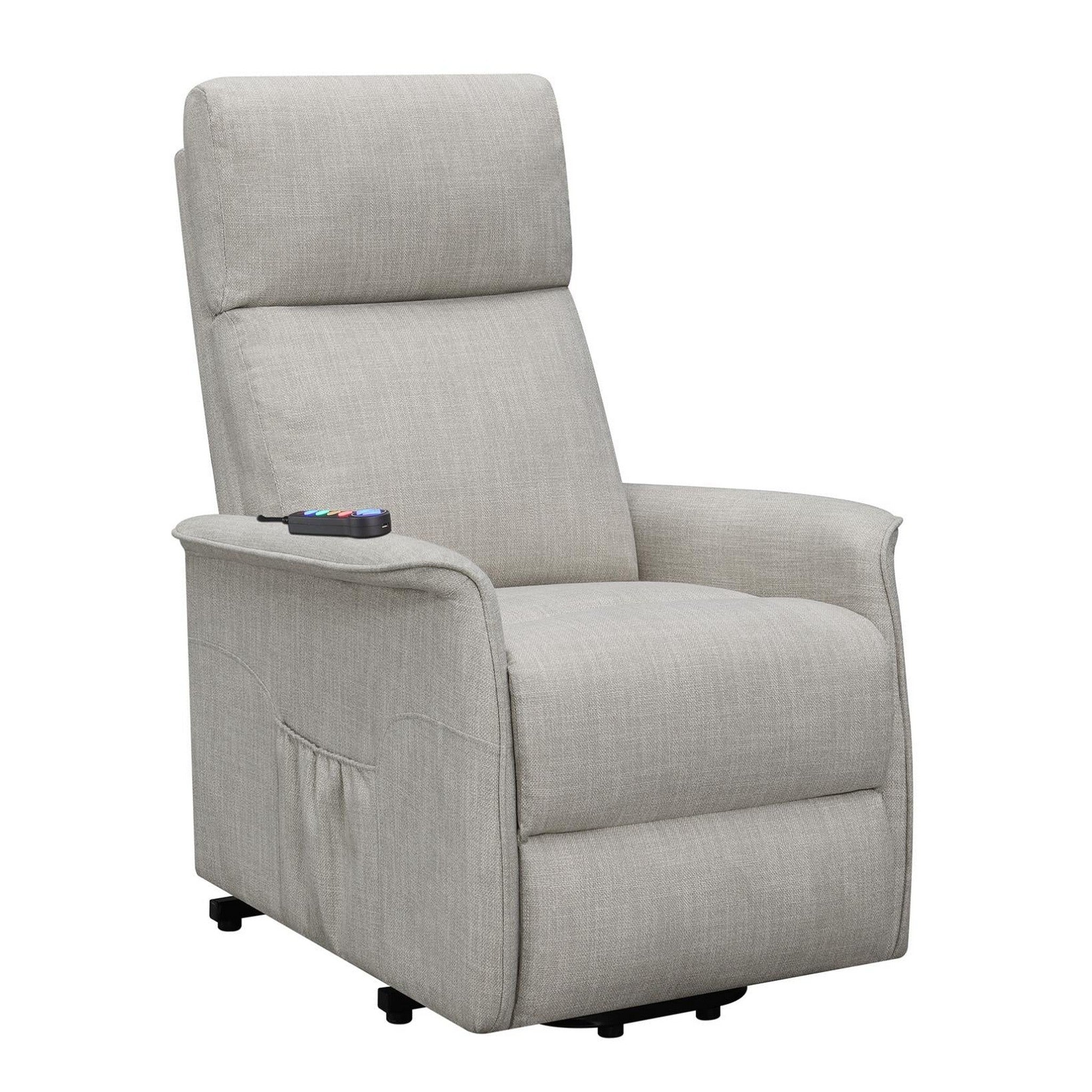 Herrera Power Lift Recliner with Wired Remote Beige 609407P