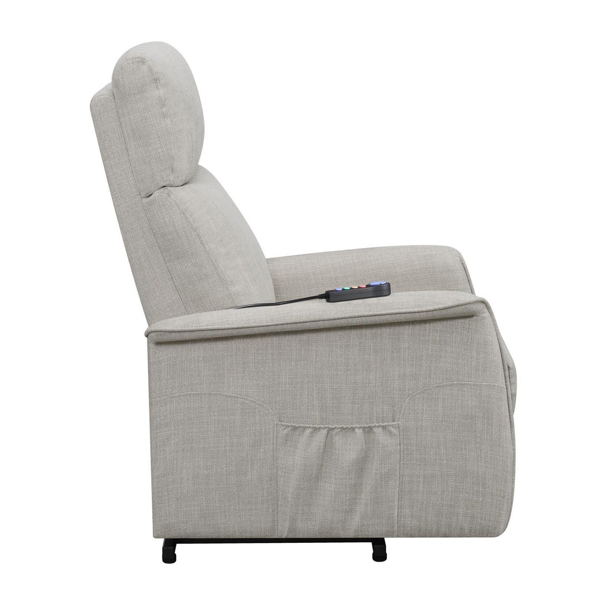 Herrera Power Lift Recliner with Wired Remote Beige 609407P