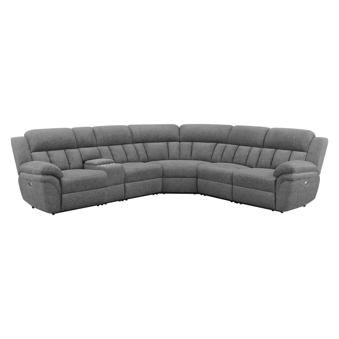 Bahrain 6-piece Upholstered Power Sectional Charcoal 609540P