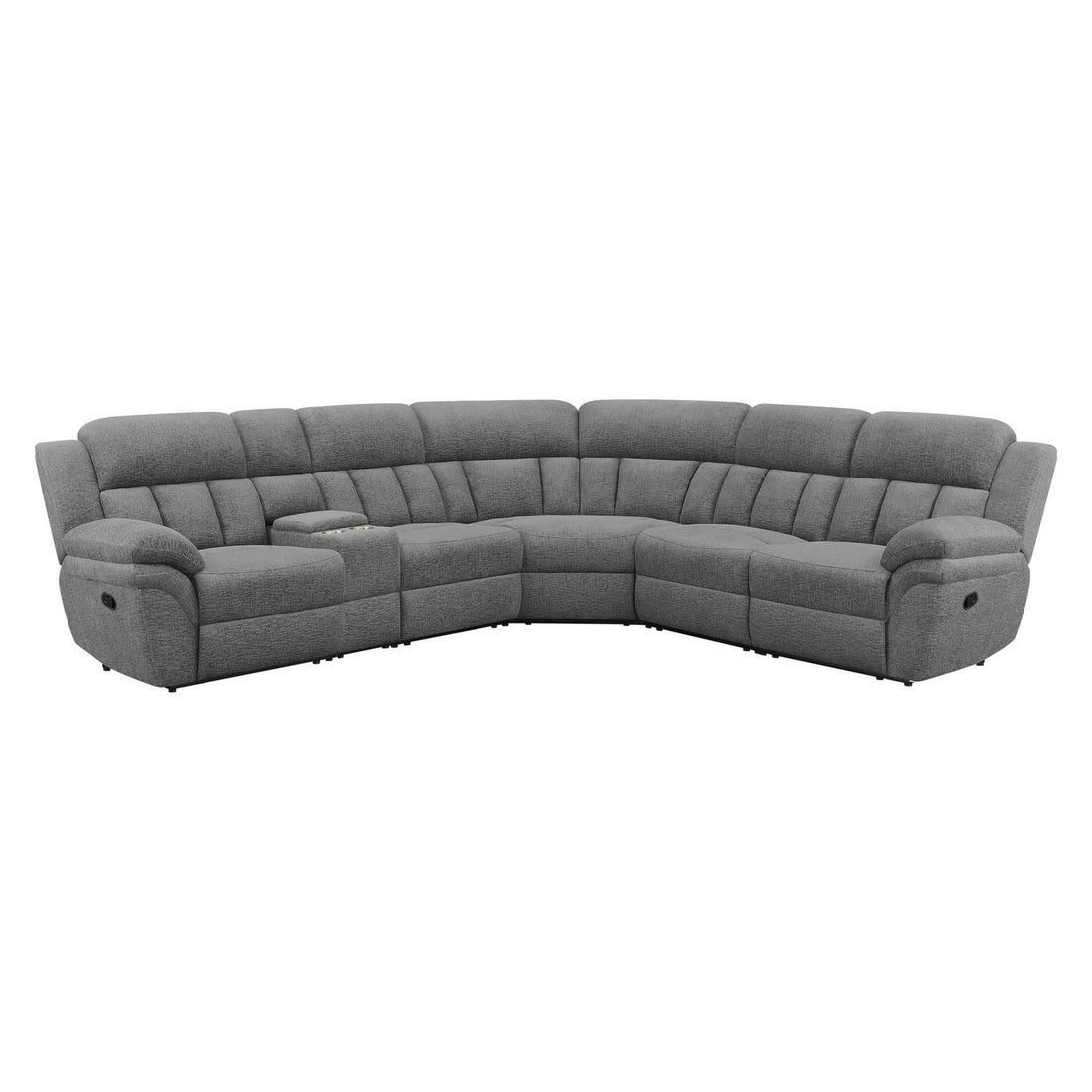 Bahrain 6-piece Upholstered Motion Sectional Charcoal 609540