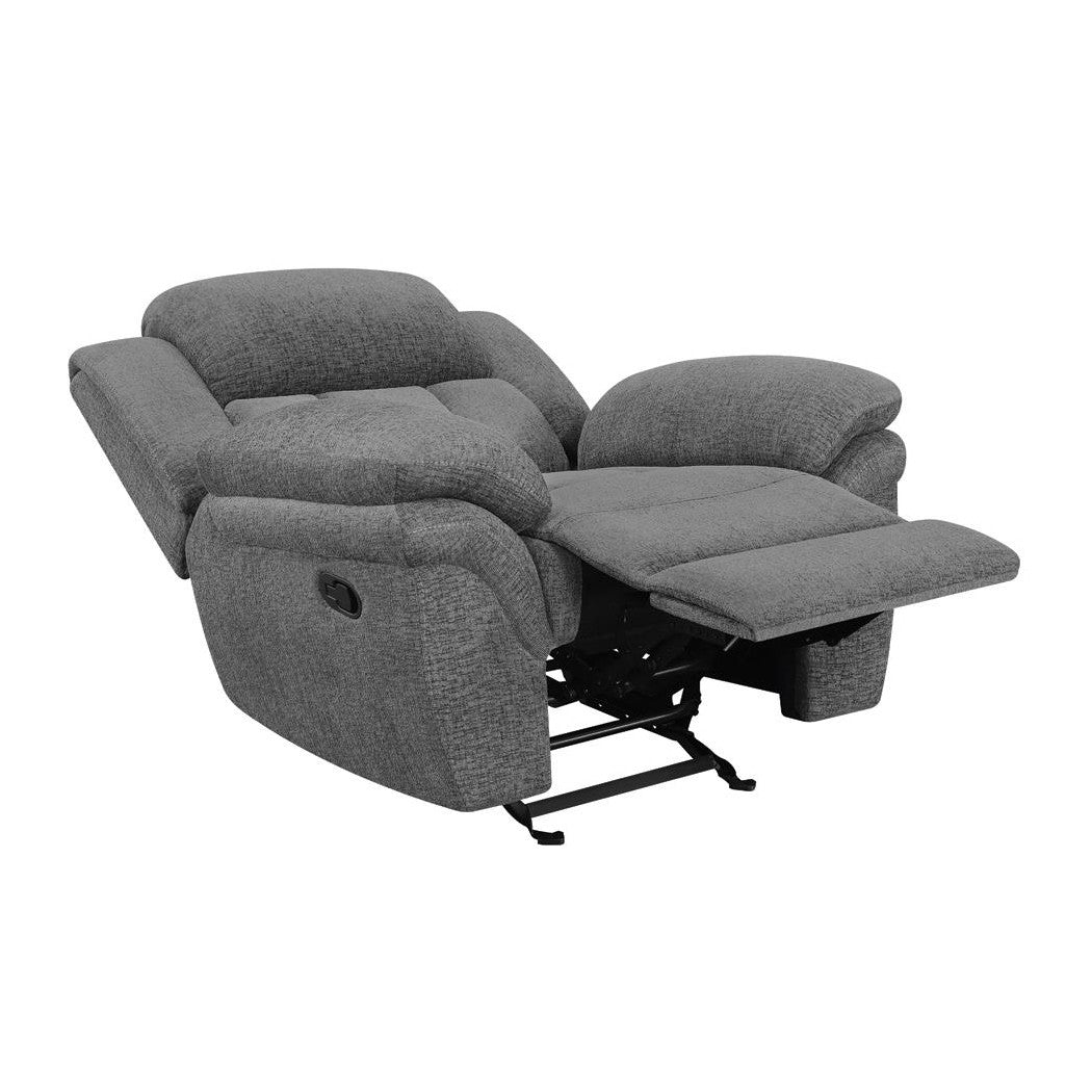 Bahrain Upholstered Glider Recliner Charcoal 609543