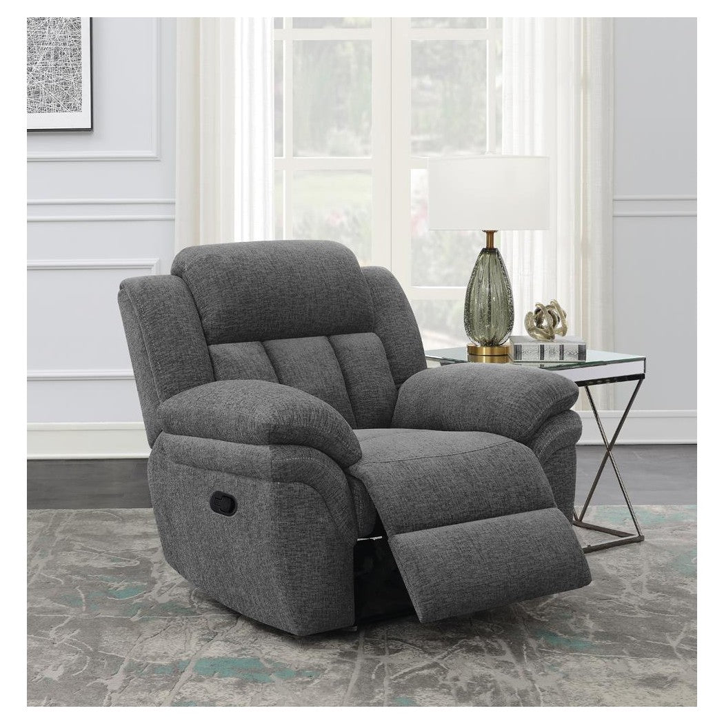 Bahrain Upholstered Glider Recliner Charcoal 609543