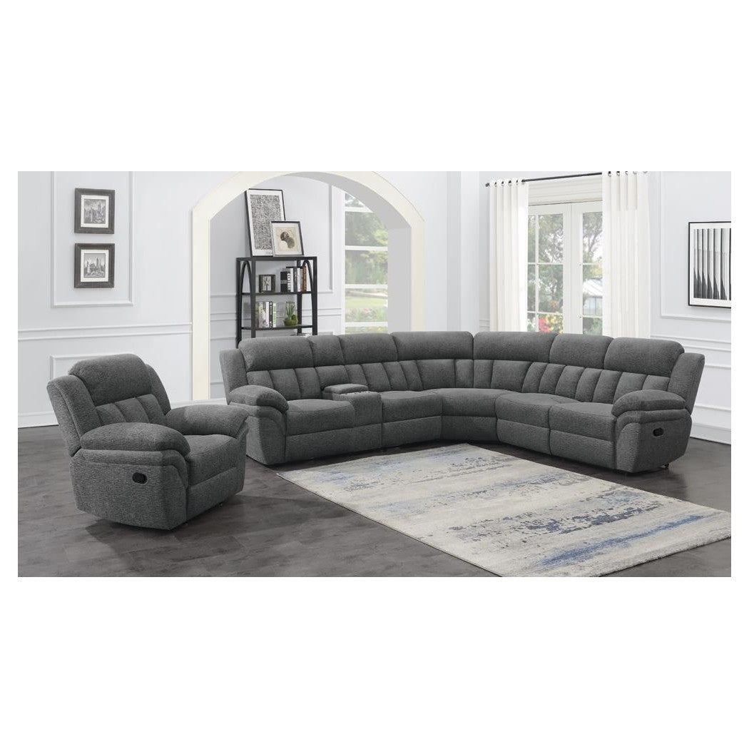 Bahrain Upholstered Glider Recliner Charcoal 609543