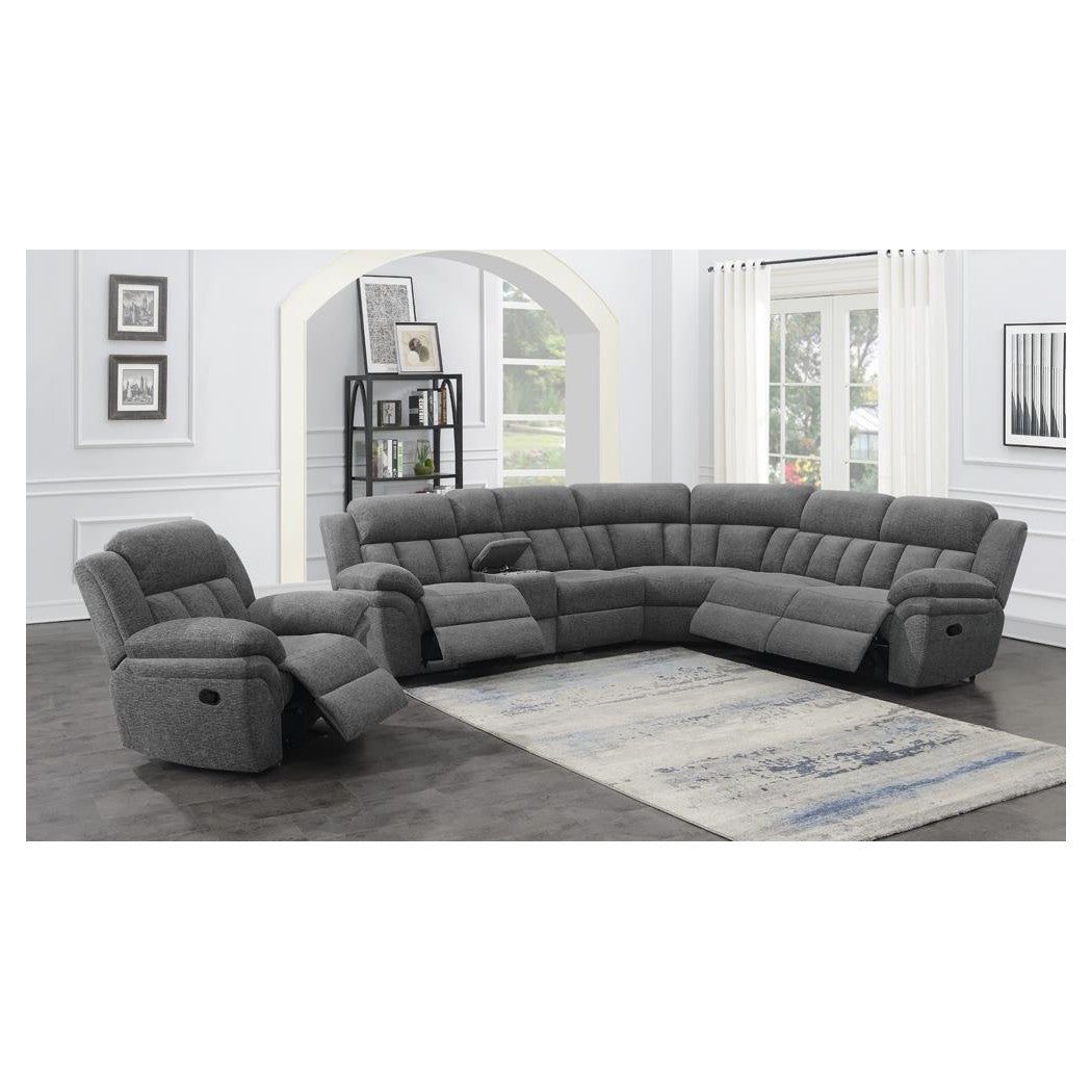 Bahrain Upholstered Glider Recliner Charcoal 609543
