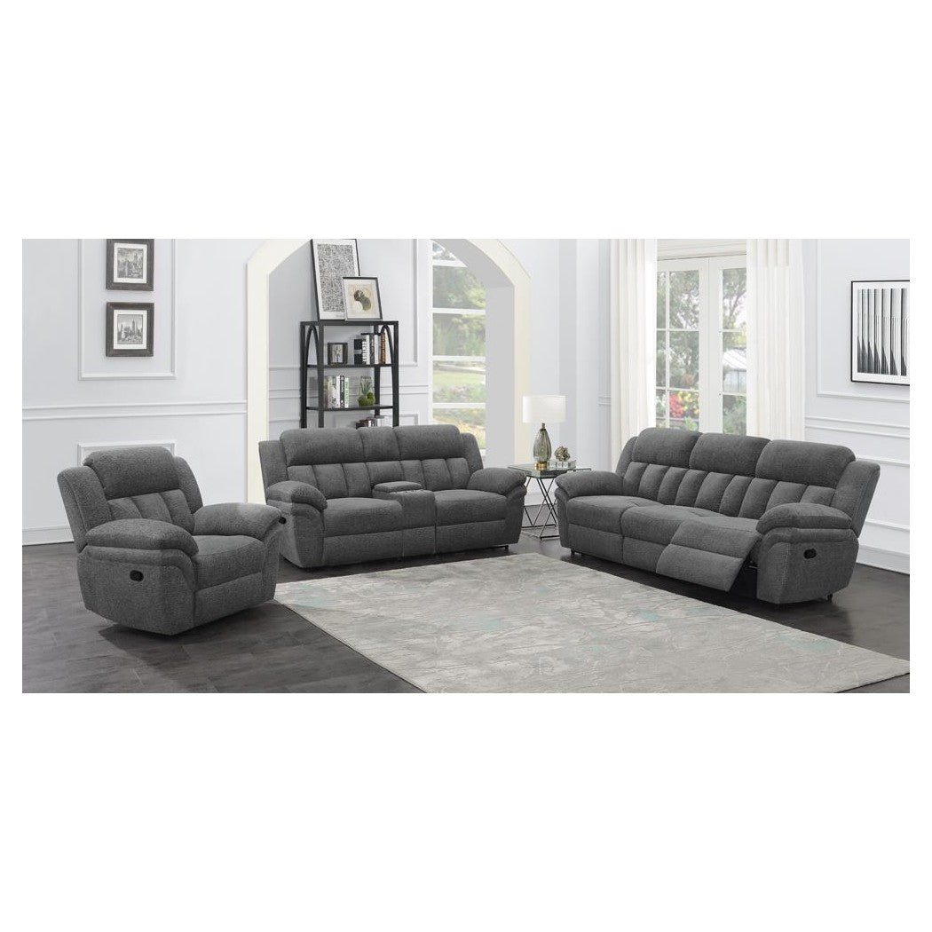 Bahrain Upholstered Glider Recliner Charcoal 609543
