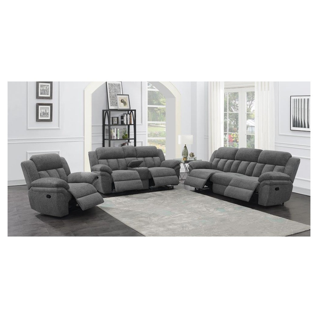 Bahrain Upholstered Glider Recliner Charcoal 609543