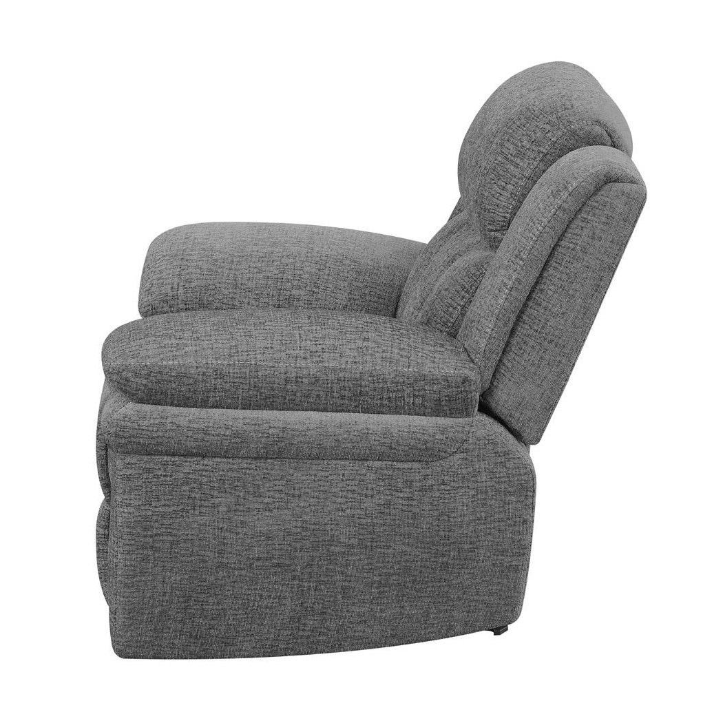 Bahrain Upholstered Glider Recliner Charcoal 609543
