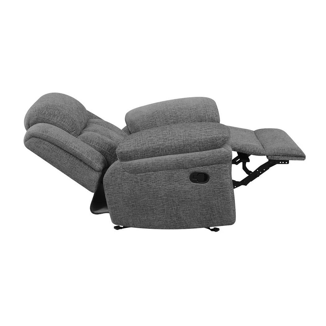 Bahrain Upholstered Glider Recliner Charcoal 609543
