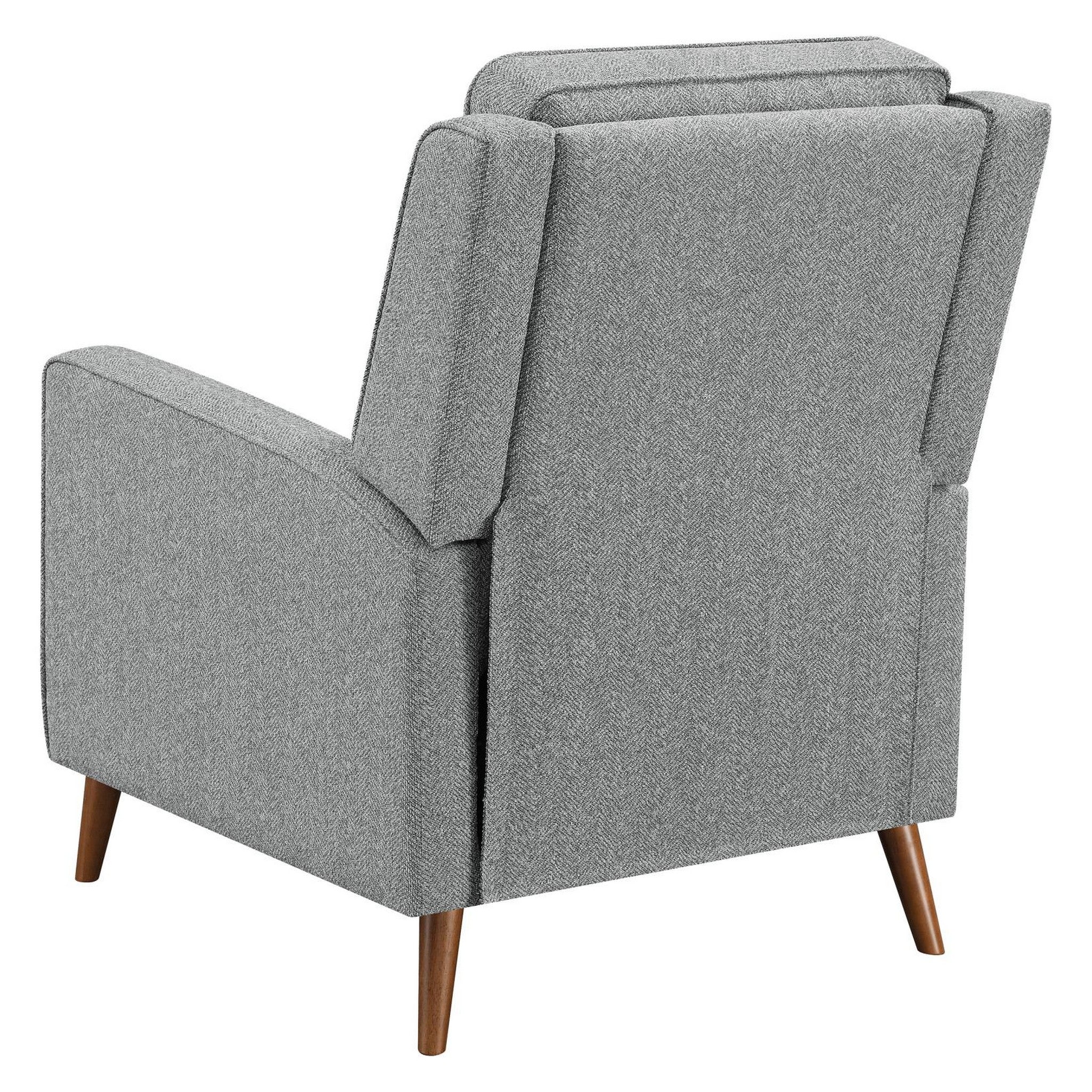 Davidson Upholstered Tufted Push Back Recliner Grey 609567
