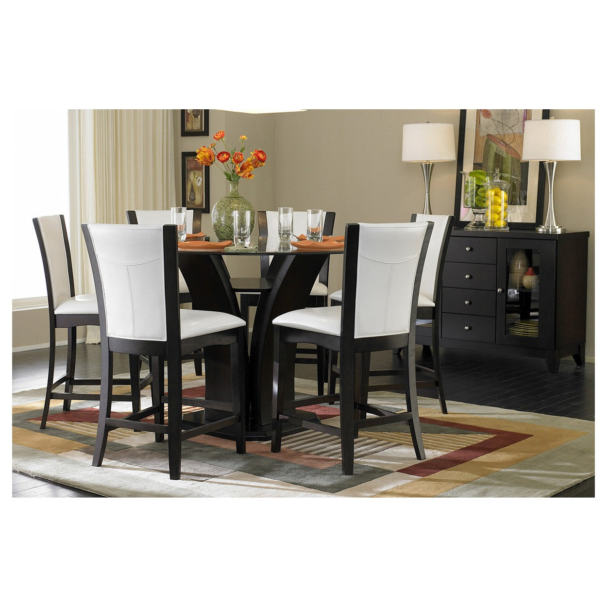 COUNTER HEIGHT CHAIR, WHITE P/U 710-24W
