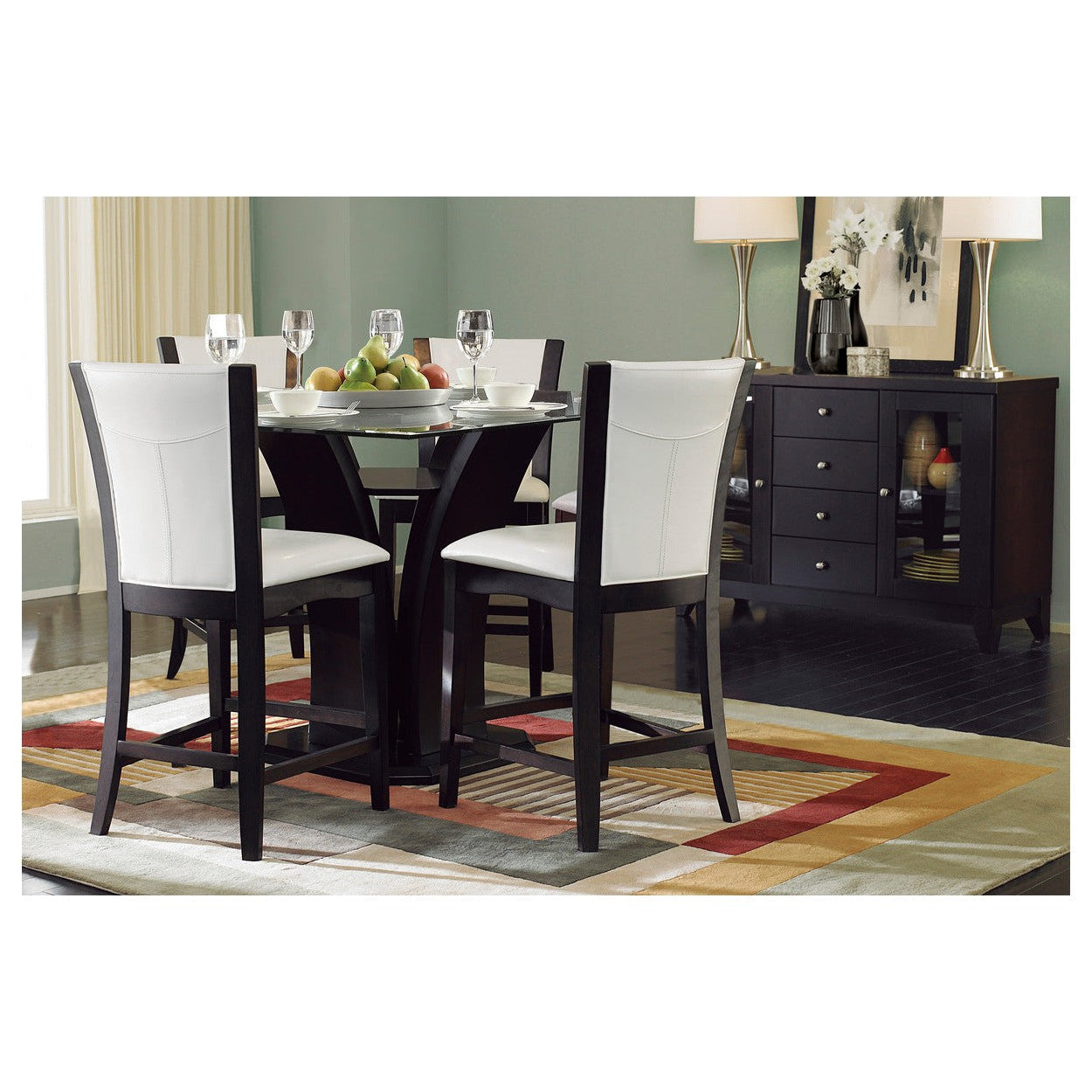 COUNTER HEIGHT CHAIR, WHITE P/U 710-24W