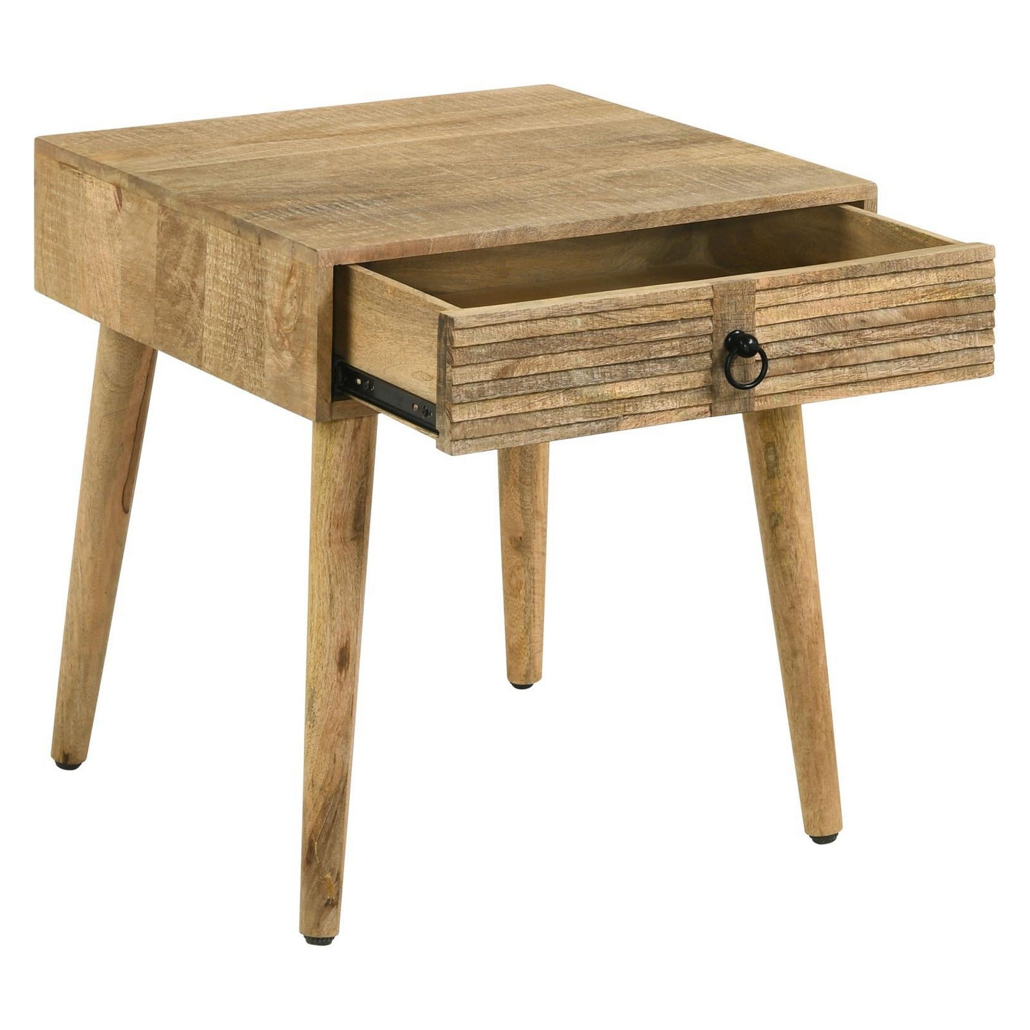 Zabel Square 1-drawer End Table Natural 724257