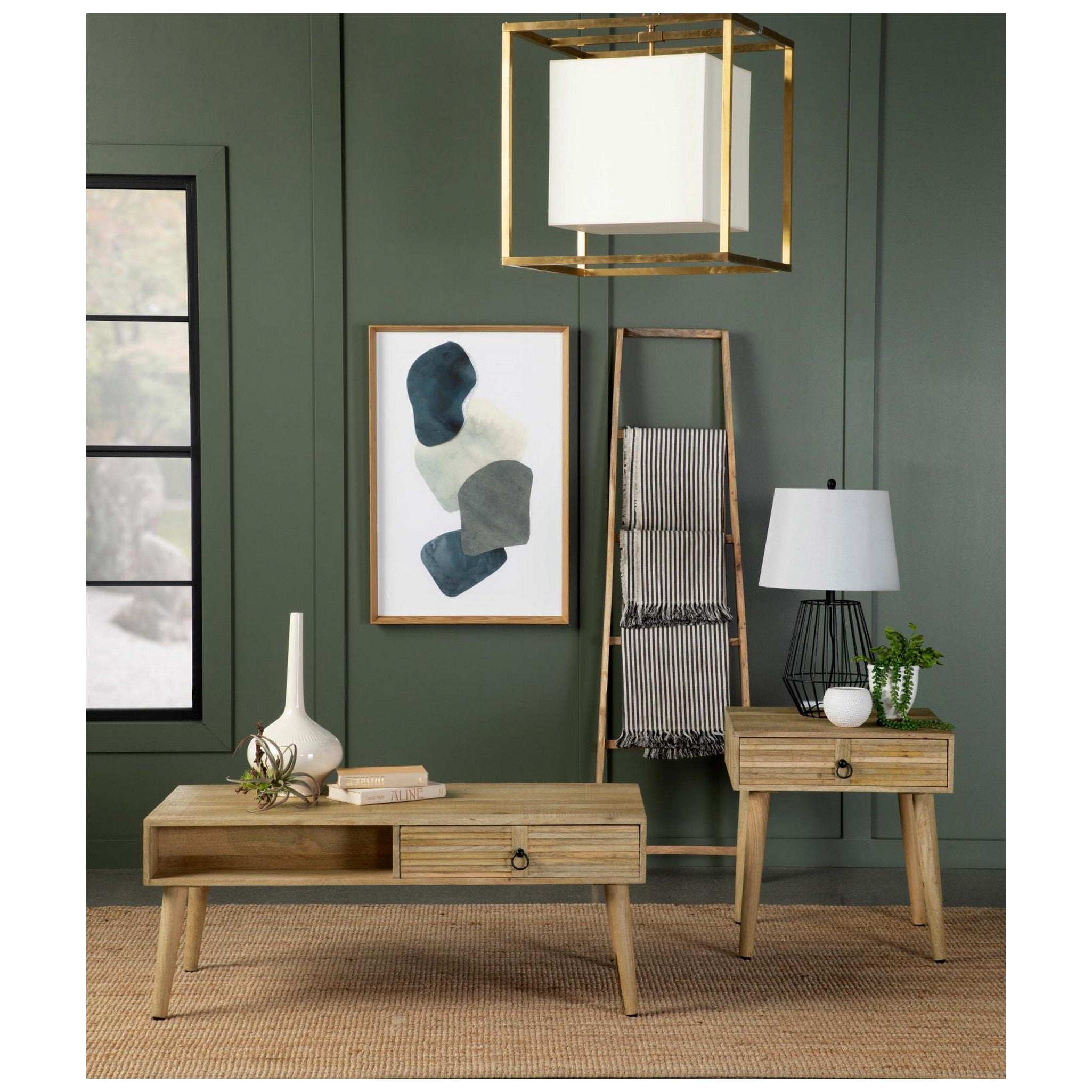 Zabel Square 1-drawer End Table Natural 724257