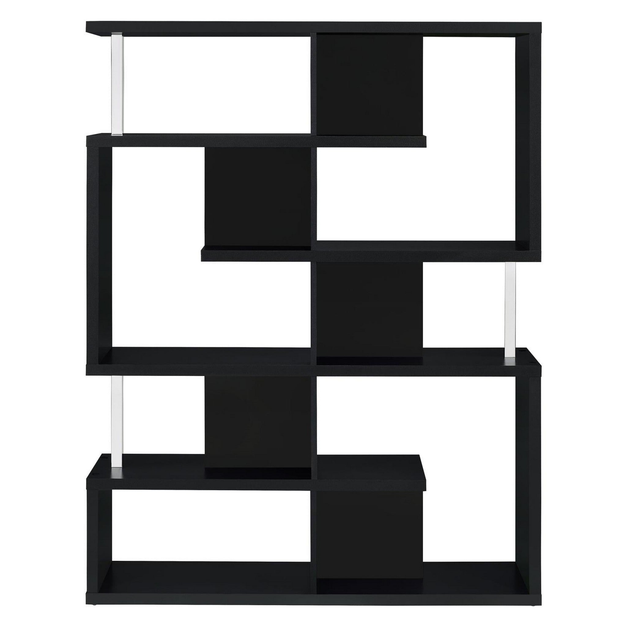 Hoover 5-tier Bookcase Black and Chrome 800309