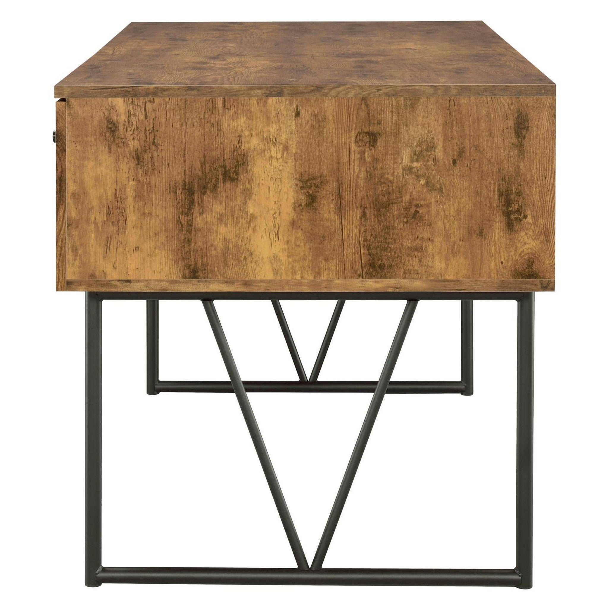 Analiese 4-drawer Writing Desk Antique Nutmeg 800999