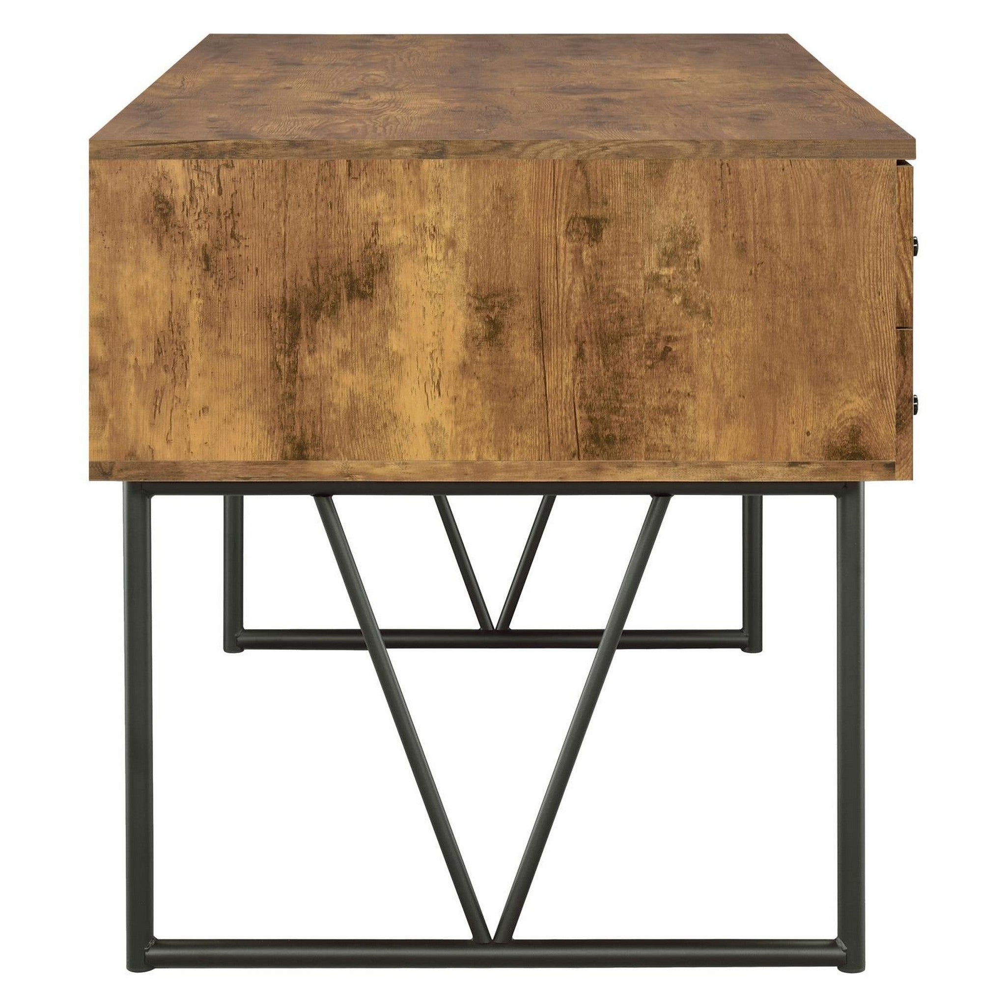 Analiese 4-drawer Writing Desk Antique Nutmeg 800999