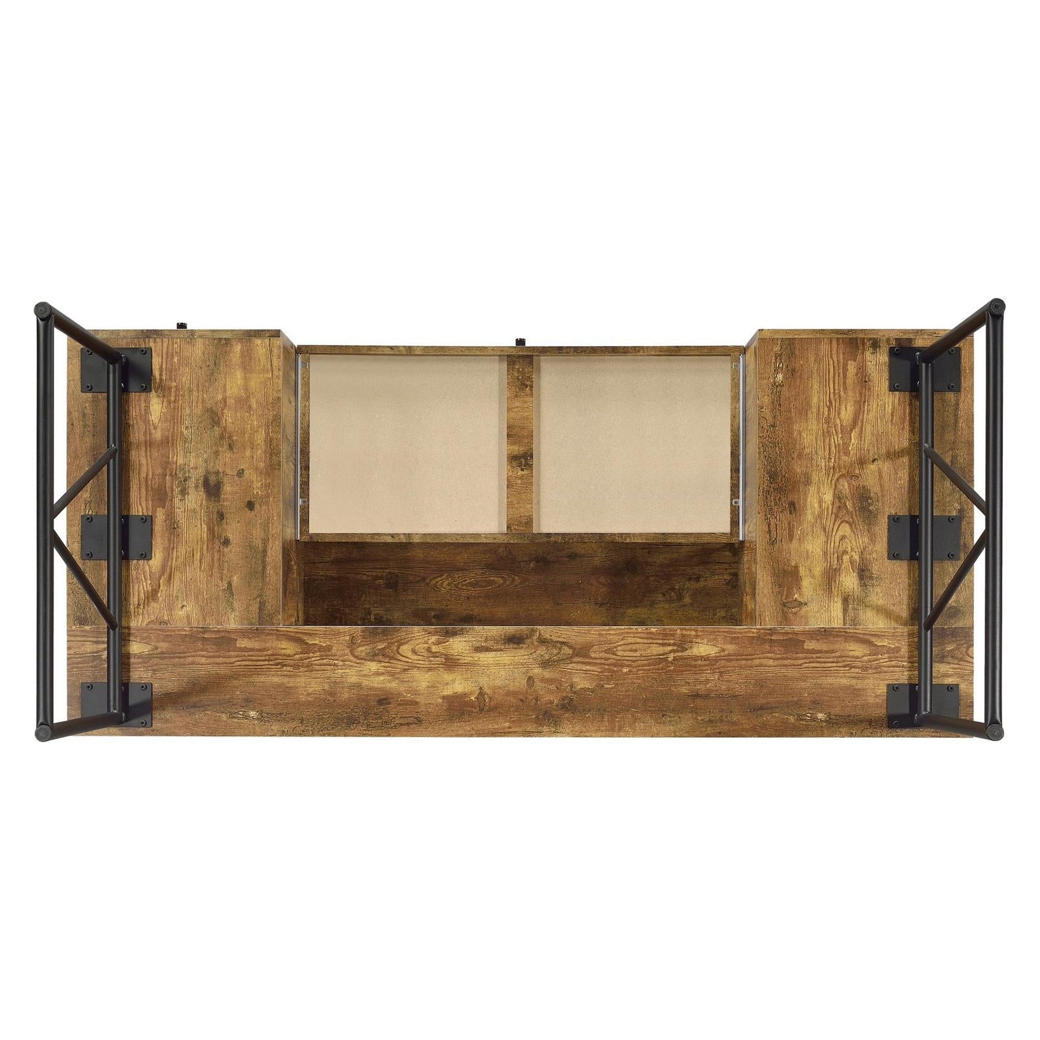Analiese 4-drawer Writing Desk Antique Nutmeg 800999