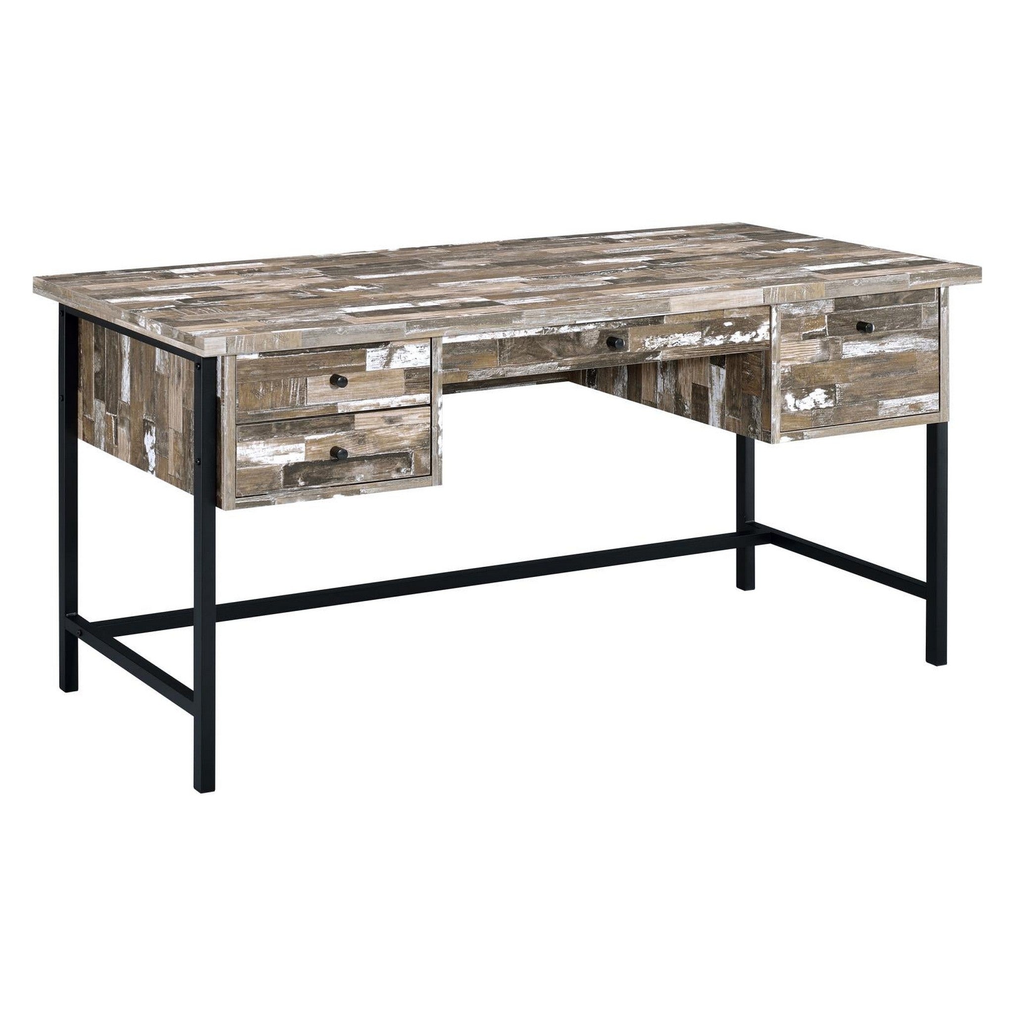 Kemper 4-drawer Writing Desk Salvaged Cabin 801235