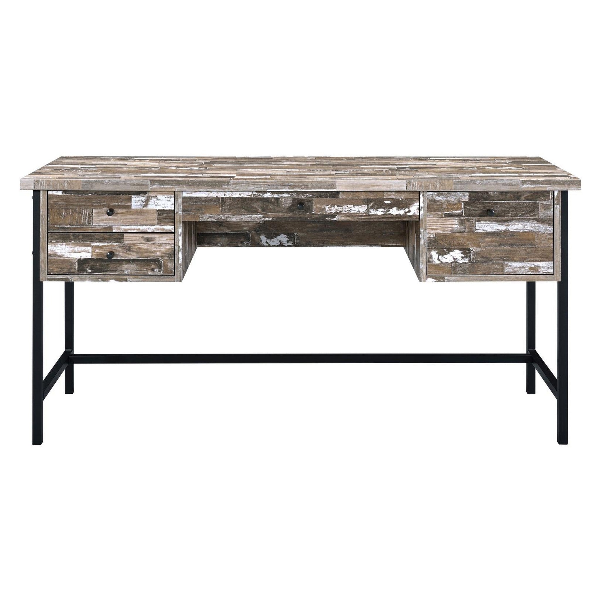 Kemper 4-drawer Writing Desk Salvaged Cabin 801235