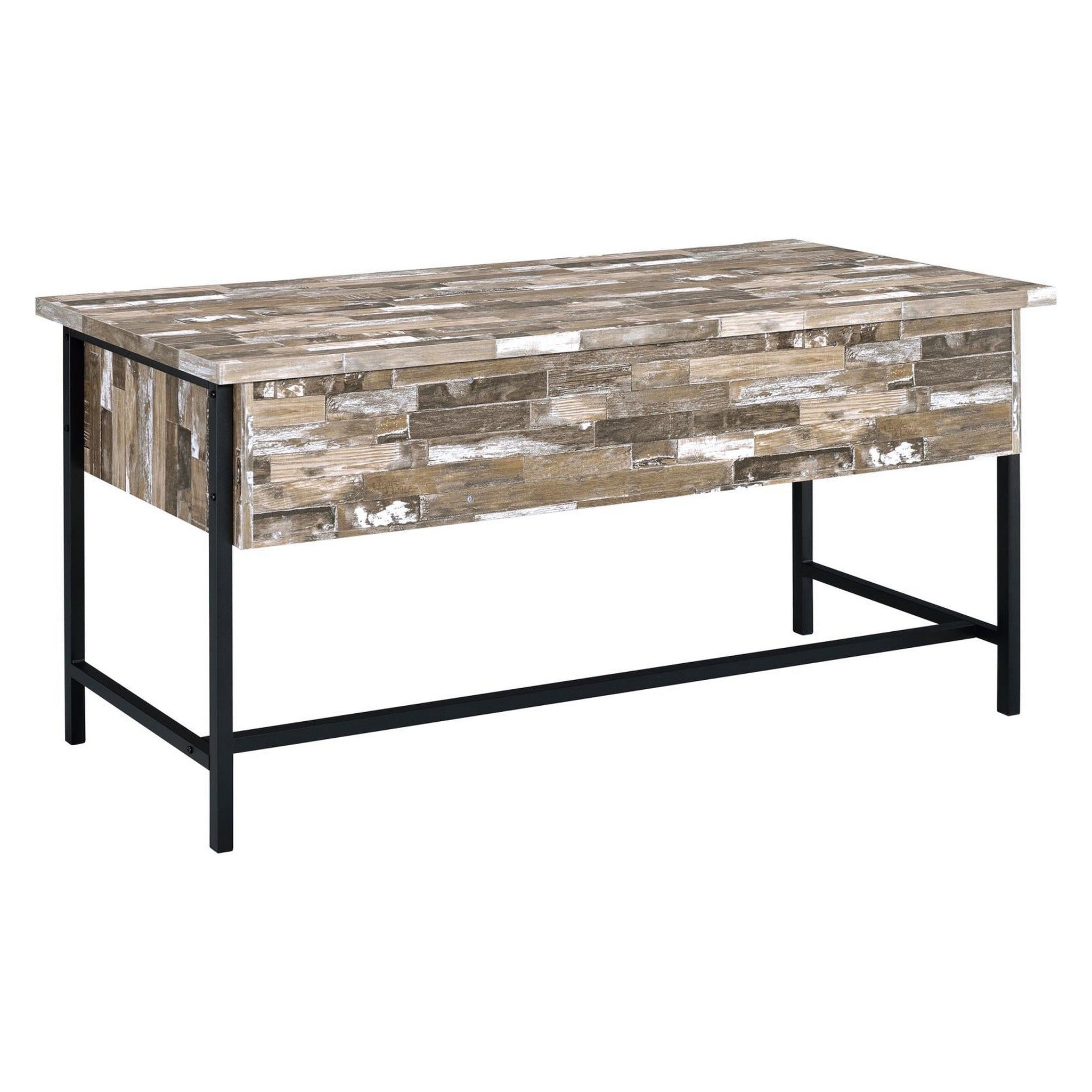 Kemper 4-drawer Writing Desk Salvaged Cabin 801235