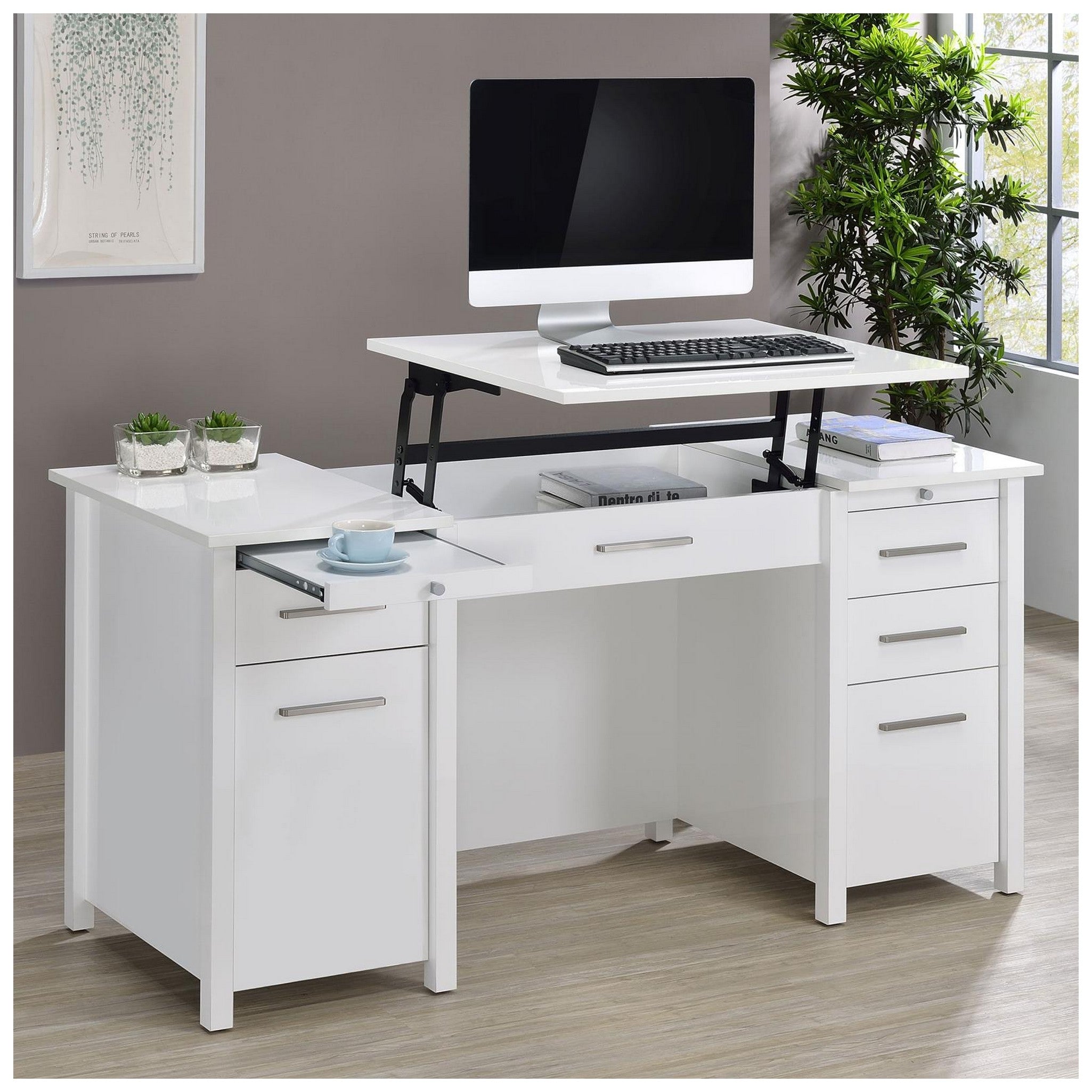 Dylan 4-drawer Lift Top Office Desk 801573