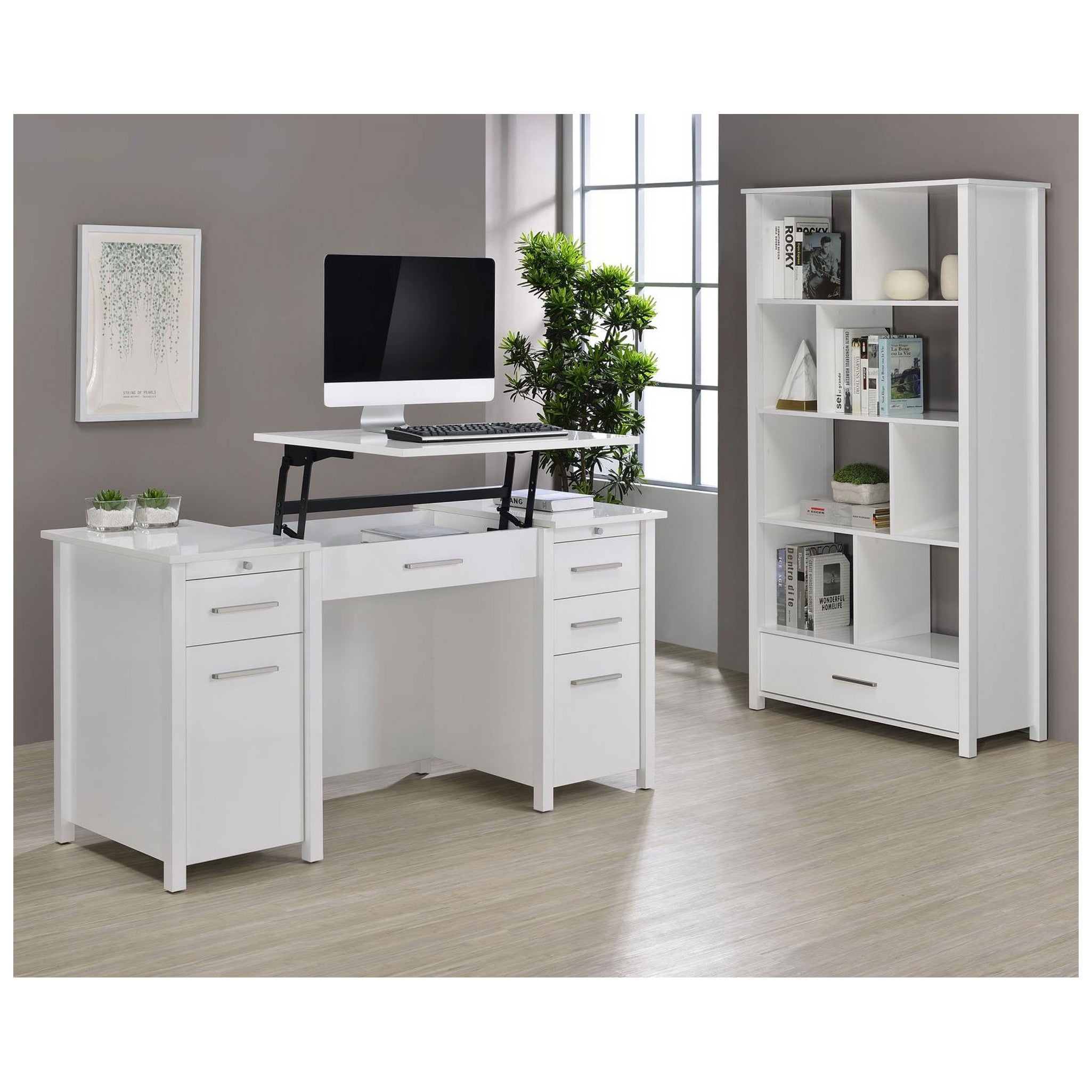 Dylan 4-drawer Lift Top Office Desk 801573