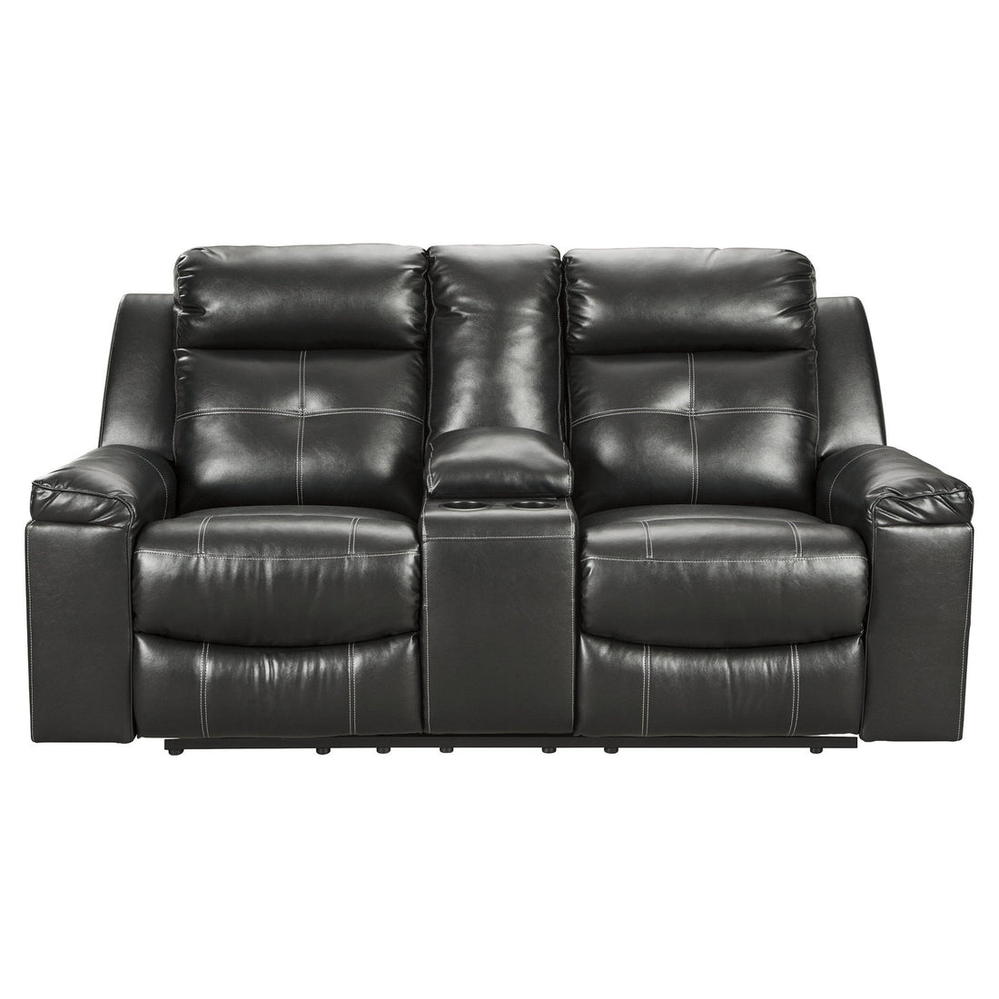 Kempten Reclining Loveseat with Console Ash-8210594