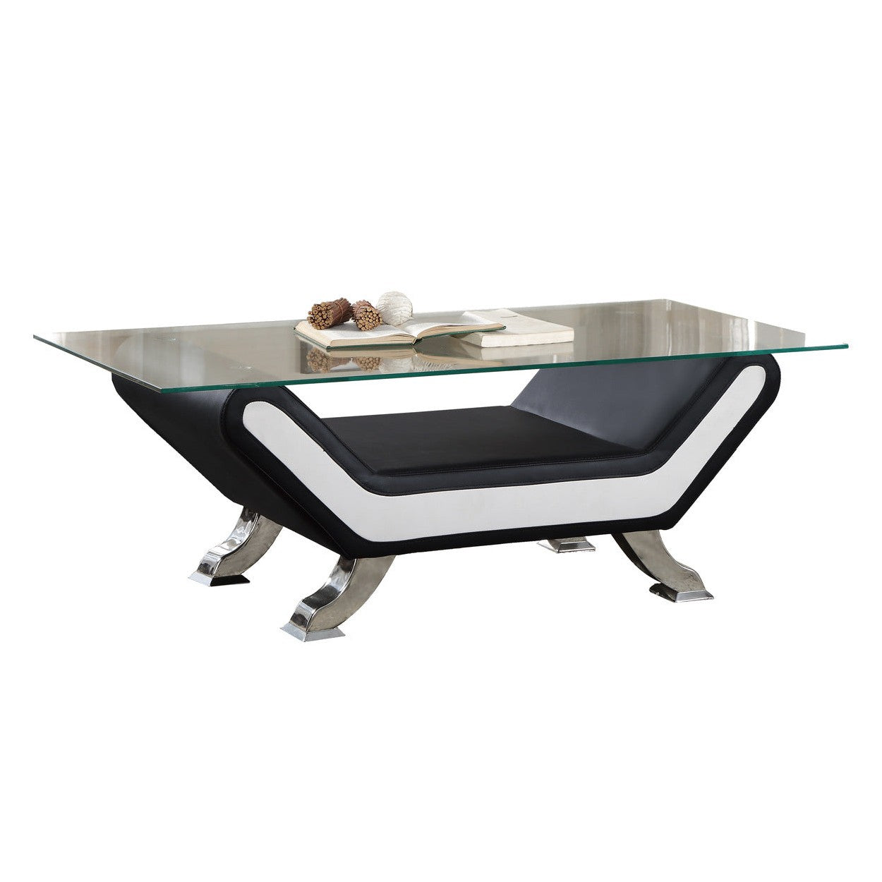 (2) COFFEE TABLE, GLASS TOP 8219-30*