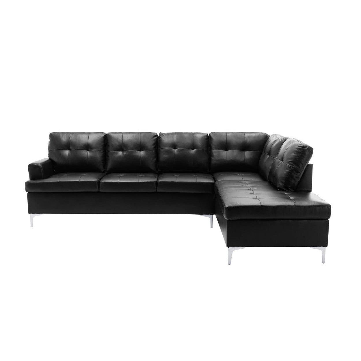 3PC SET: SECTIONAL, OTTOMAN 8378BLK*3