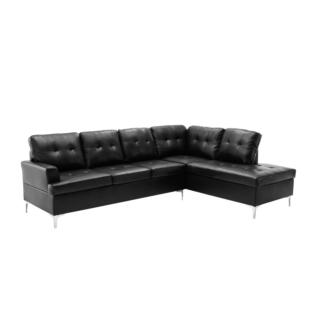 3PC SET: SECTIONAL, OTTOMAN 8378BLK*3