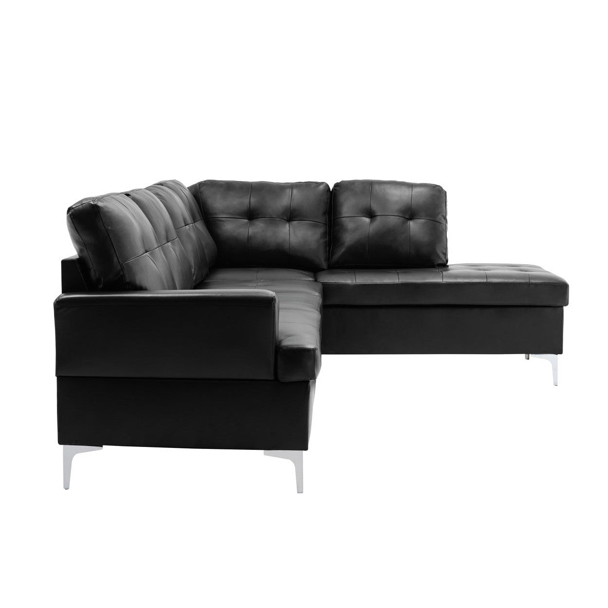 3PC SET: SECTIONAL, OTTOMAN 8378BLK*3